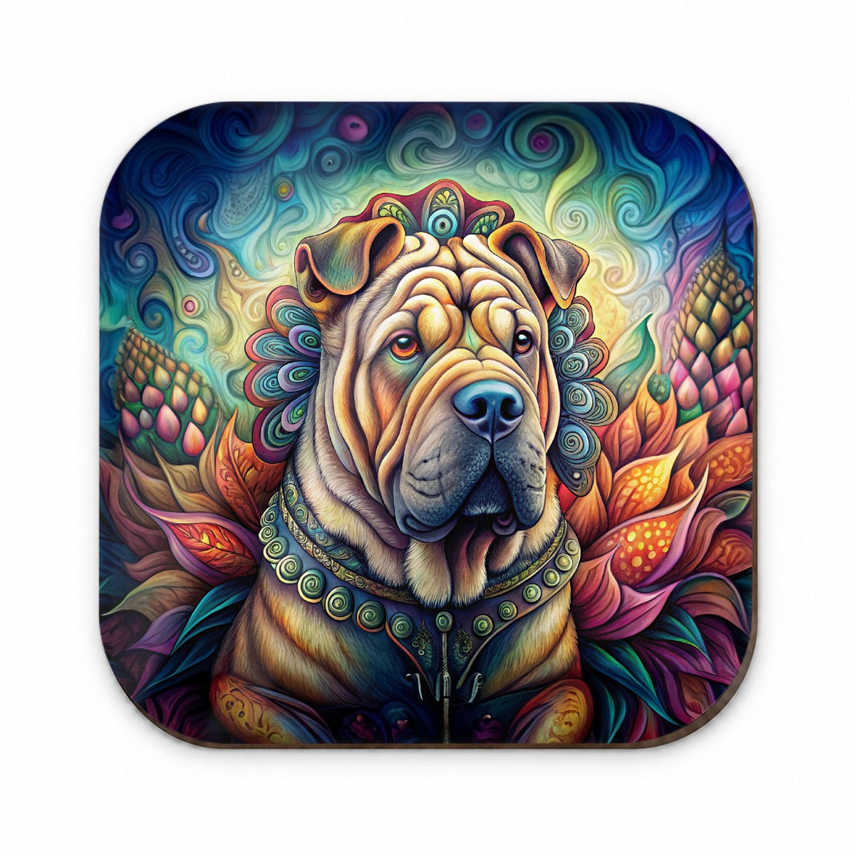 Shar Pei Dog Bohemian Art Fridge Magnet