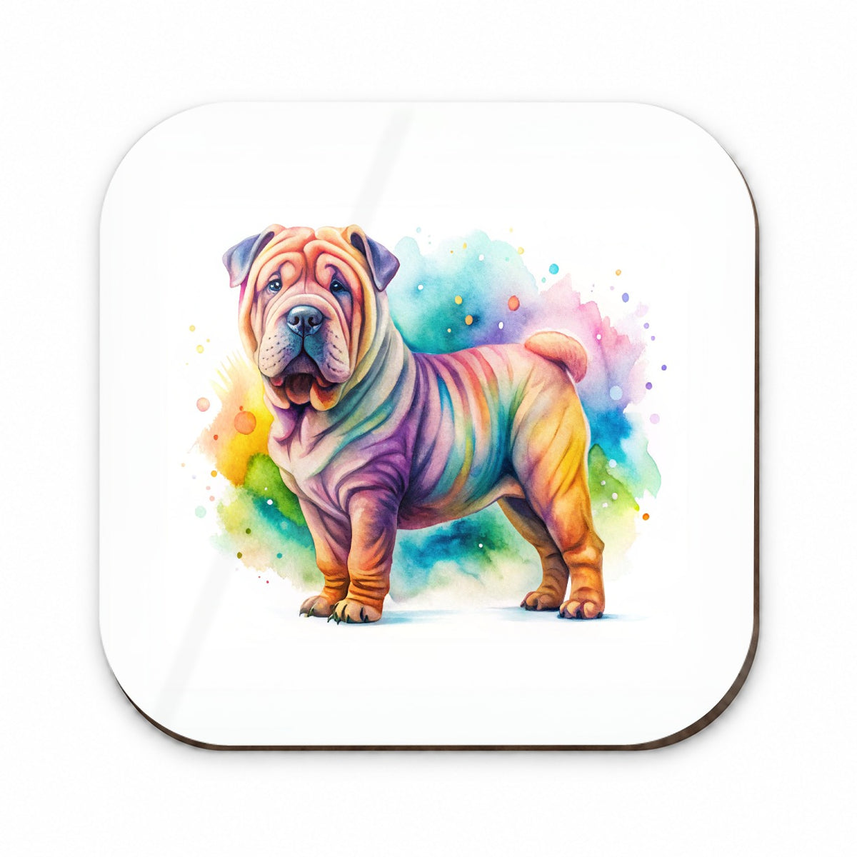Shar Pei Dog Watercolor Style Fridge Magnet