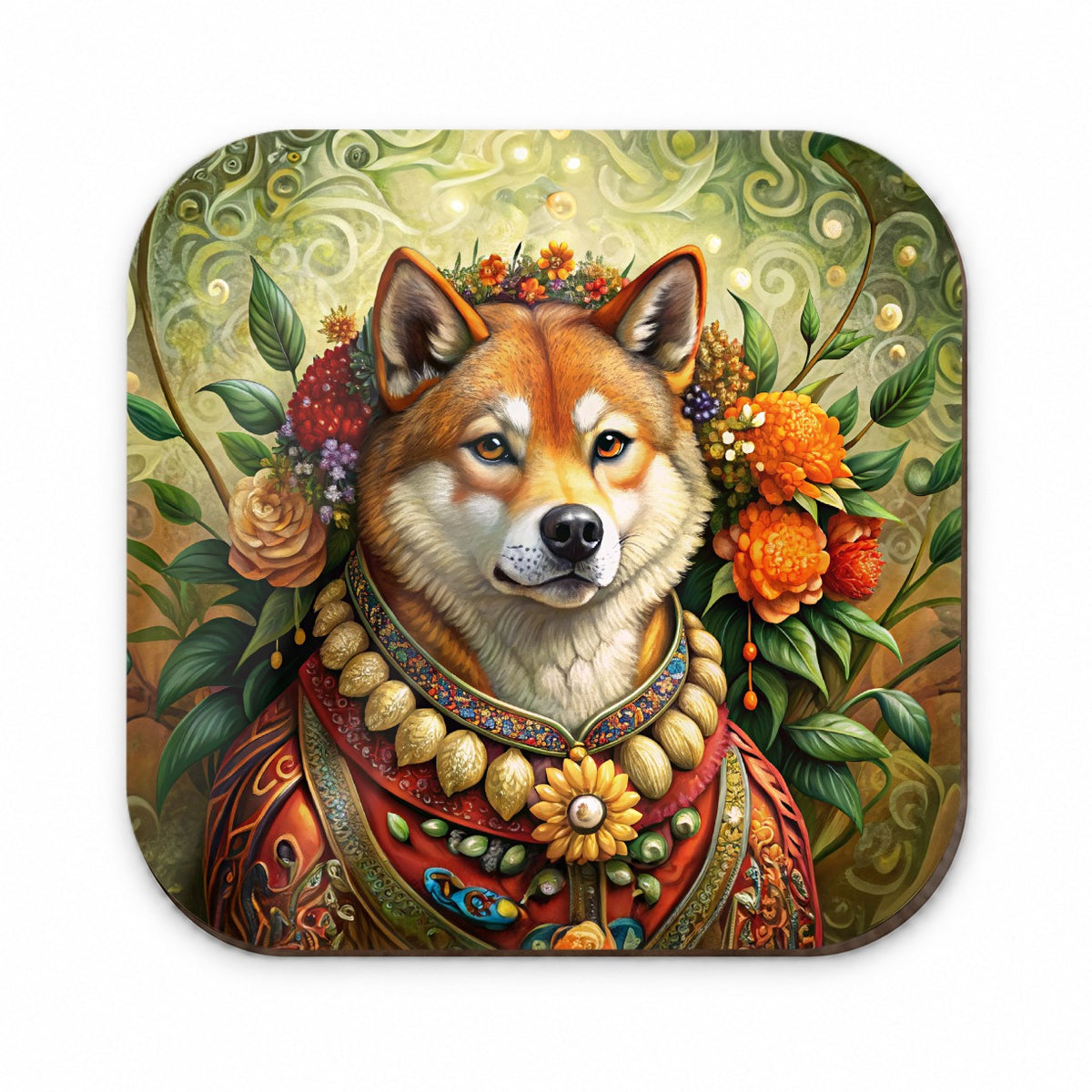 Shiba Inu Dog French Bohemian Art Fridge Magnet