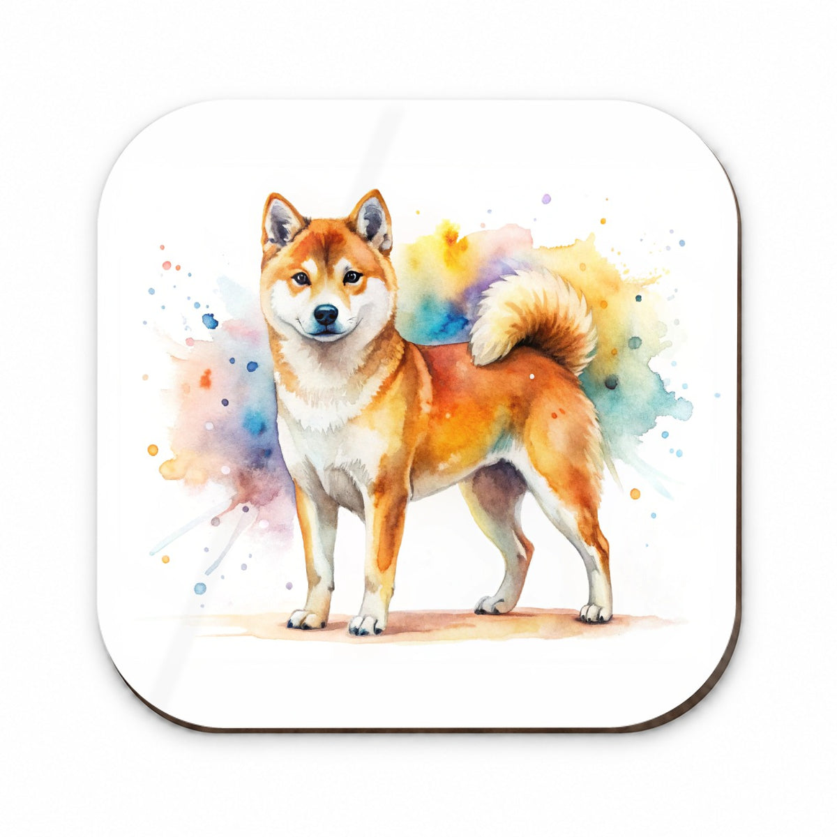 Shiba Inu Dog Watercolor Style Fridge Magnet