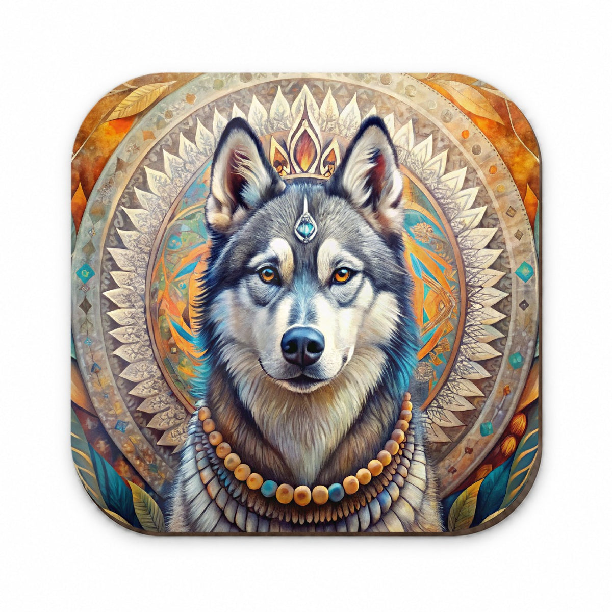 Siberian Husky Dog Bohemian Art Fridge Magnet