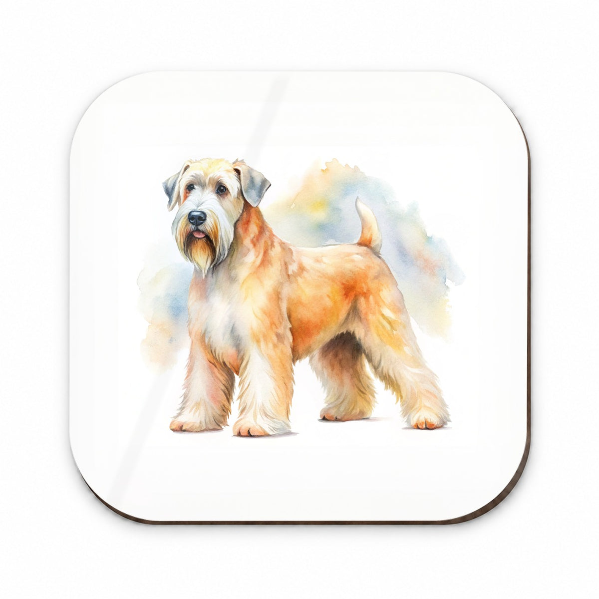 Soft Coated Wheaten Terrier Dog Watercolor Style Fridge Magnet