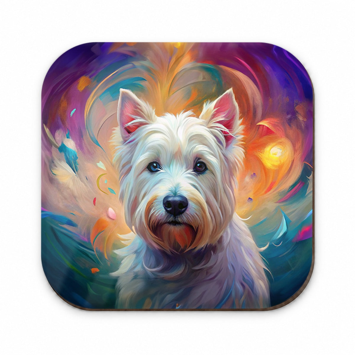 West Highland White Terrier Westie Dog Abstract Art Fridge Magnet