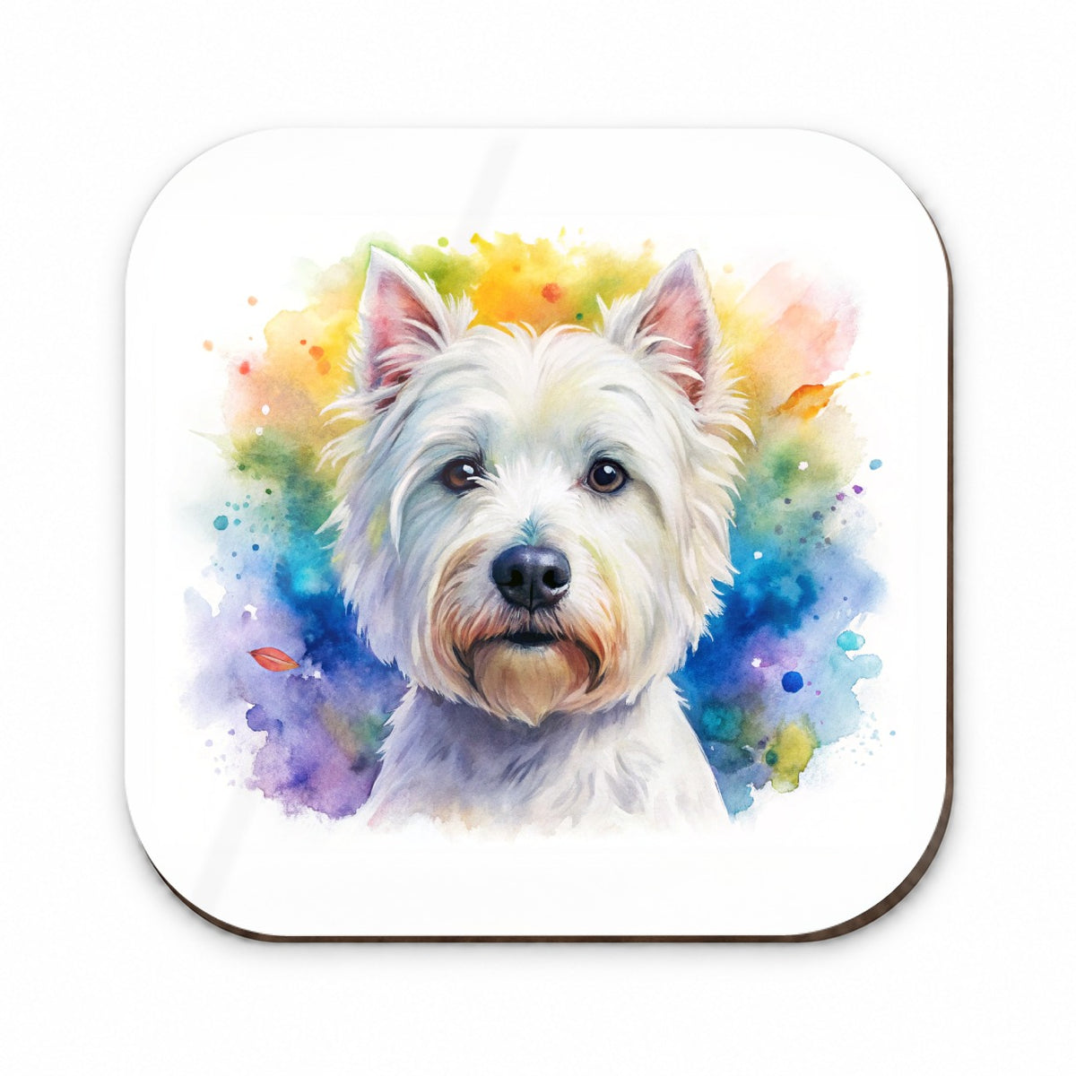West Highland White Terrier Westie Dog Watercolor Style Fridge Magnet