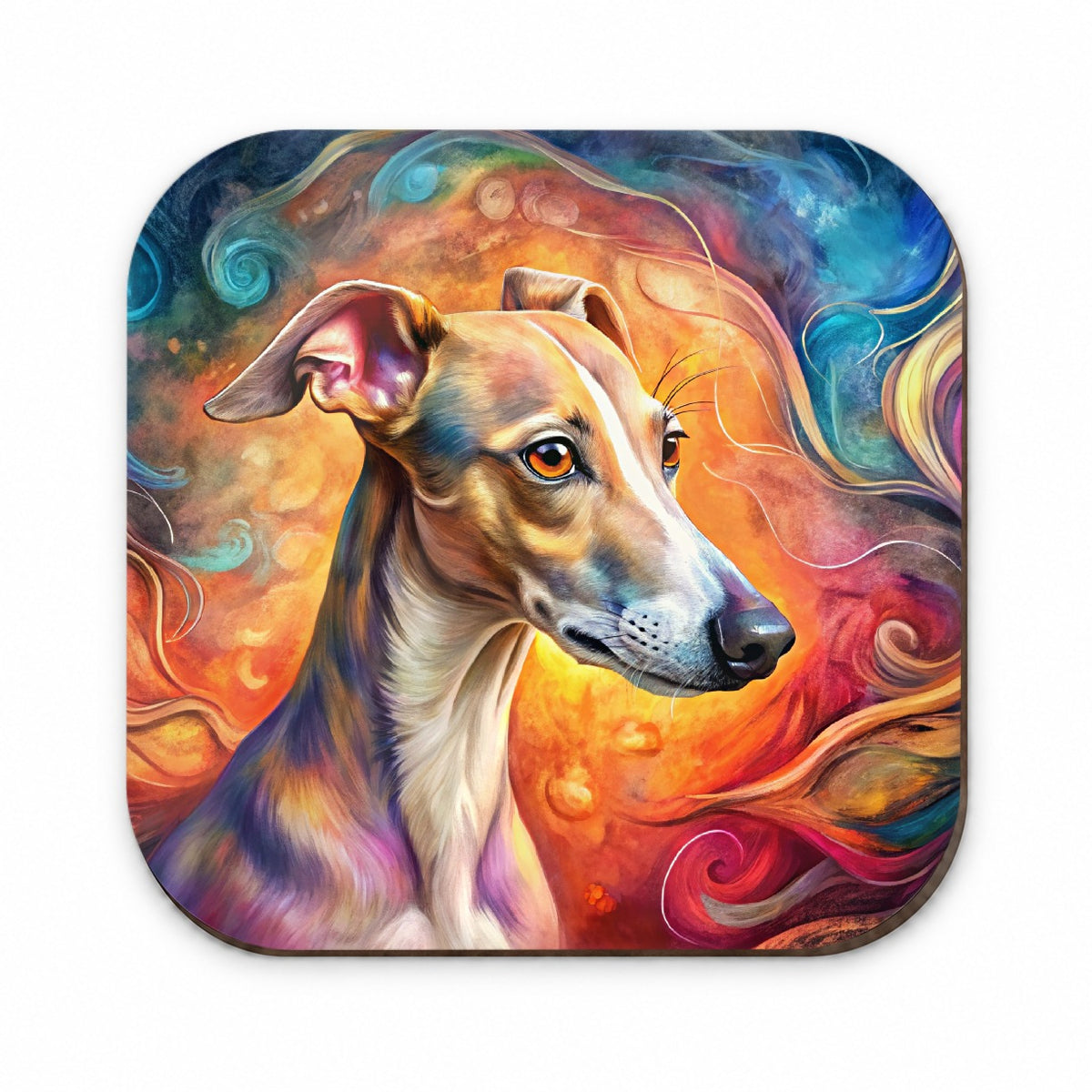 Whippet Dog Abstract Art Fridge Magnet
