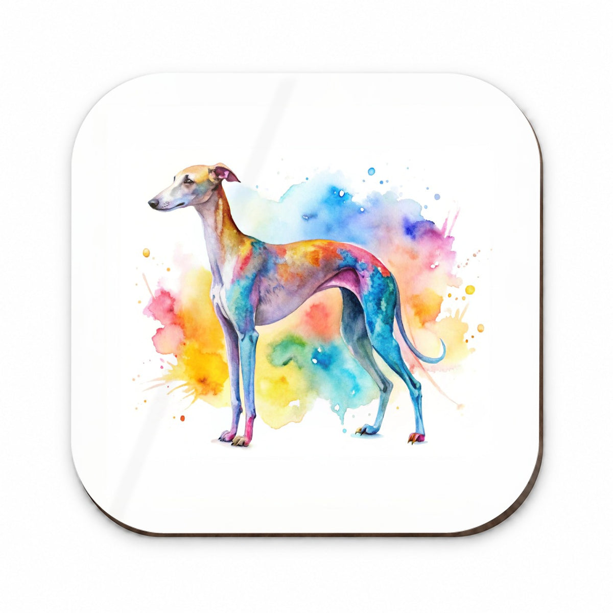 Whippet Dog Watercolor Style Fridge Magnet