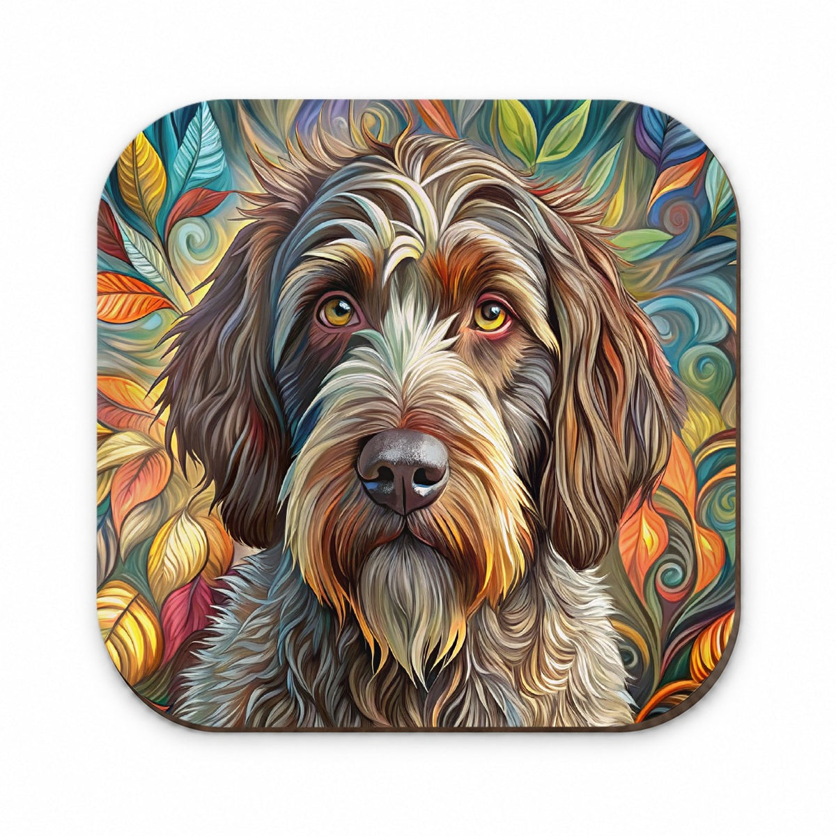 Wirehaired Pointing Griffon Dog Bohemian Art Fridge Magnet