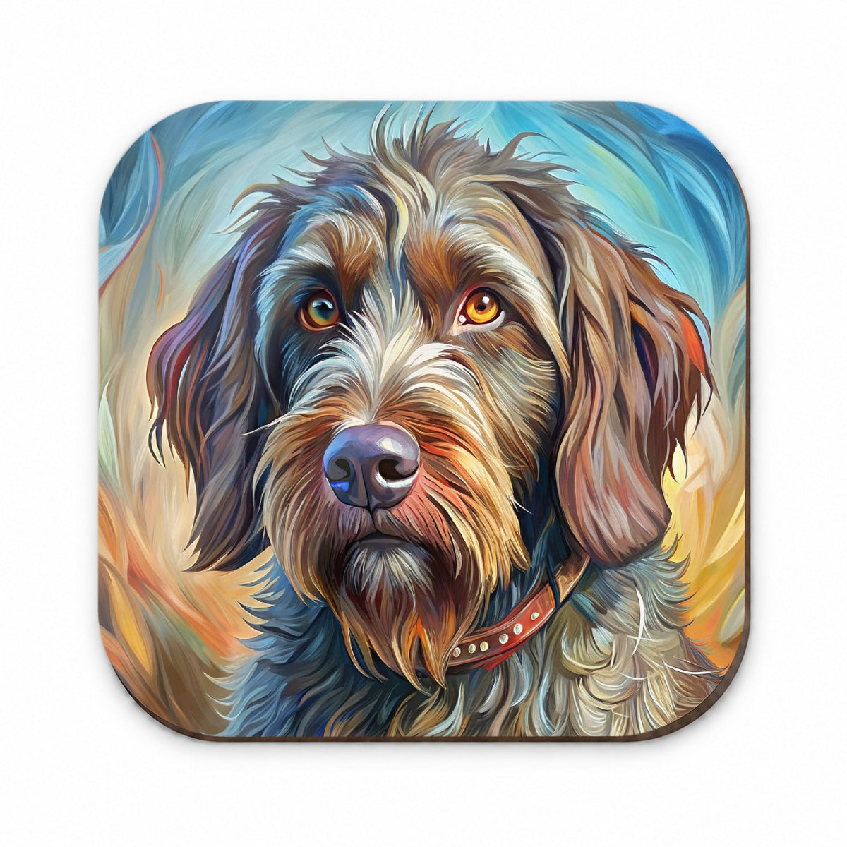 Wirehaired Pointing Griffon Dog Expressionism Art Fridge Magnet