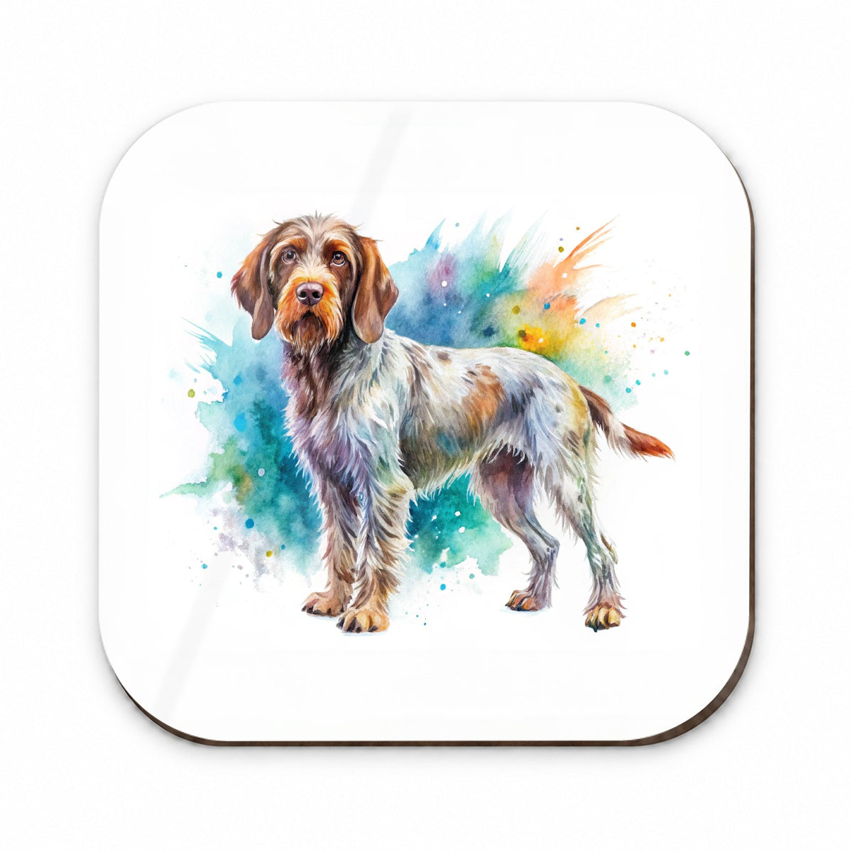Wirehaired Pointing Griffon Dog Watercolor Style Fridge Magnet