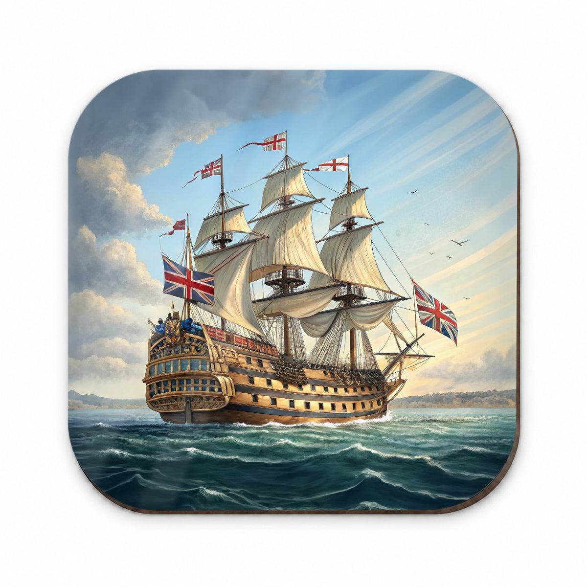 18th Century Warship British Sailing Ship Of The Line Fridge Magnet