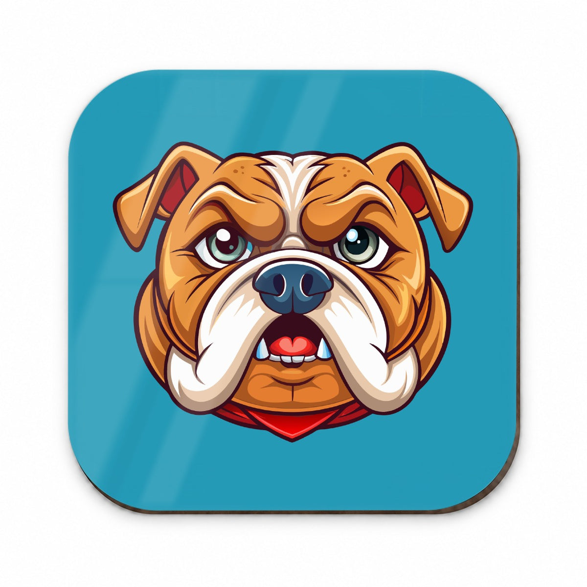 Bulldog Face Mascot Cartoon Fridge Magnet