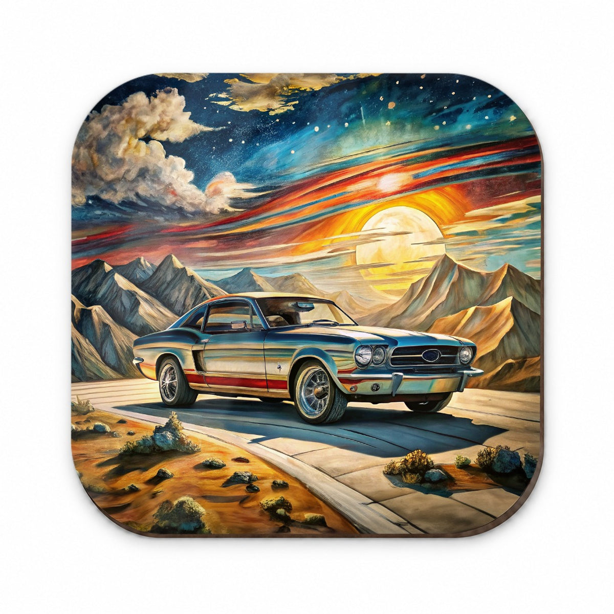 Classic Retro Muscle Car Art Fridge Magnet