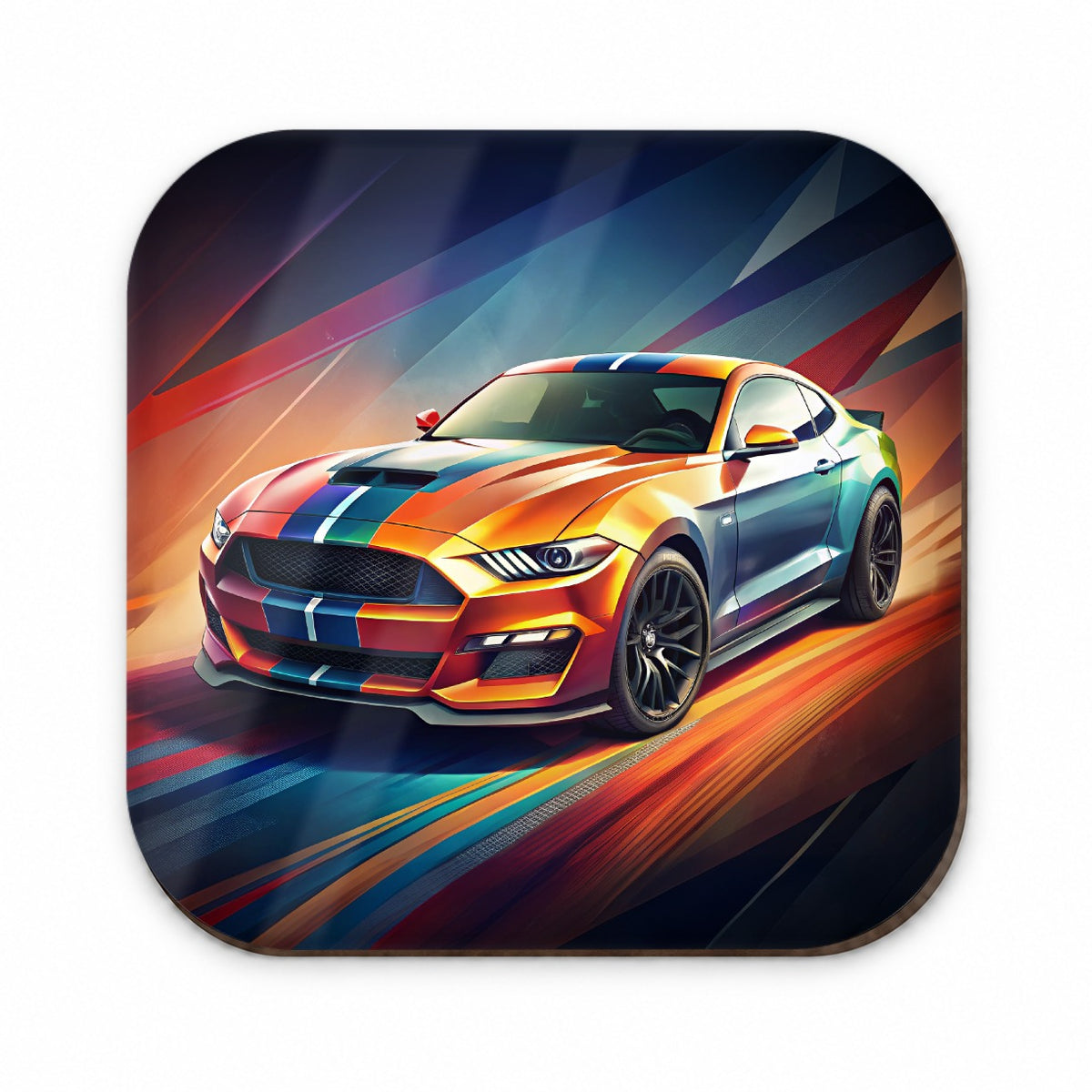 Modern Muscle Car Art Fridge Magnet