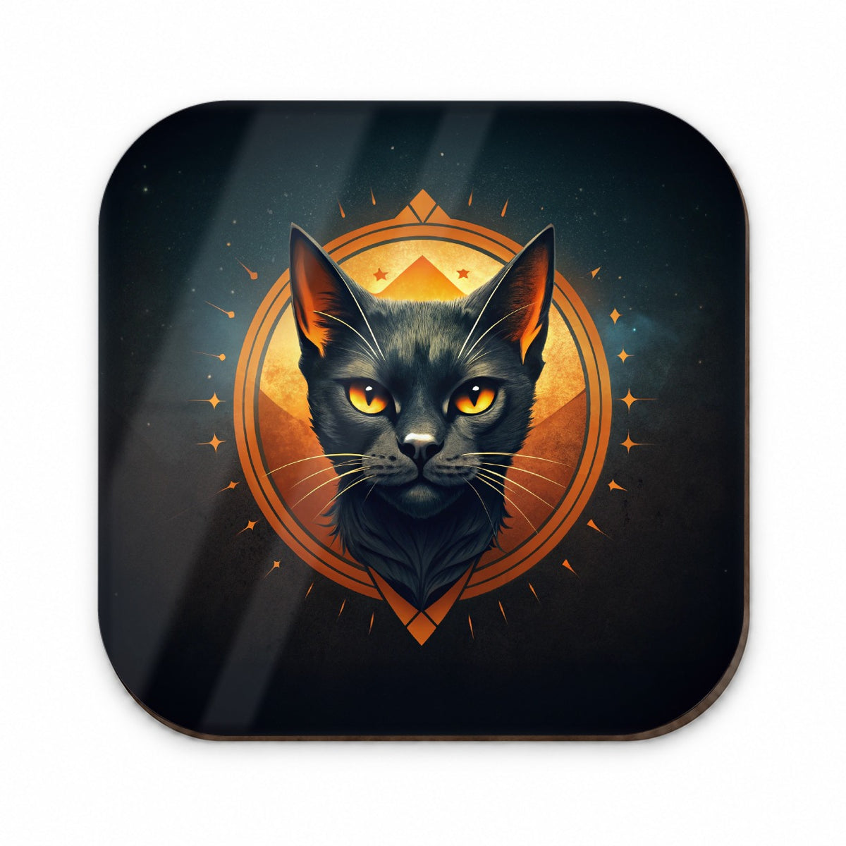 Noir Black Cat Design Fridge Magnet