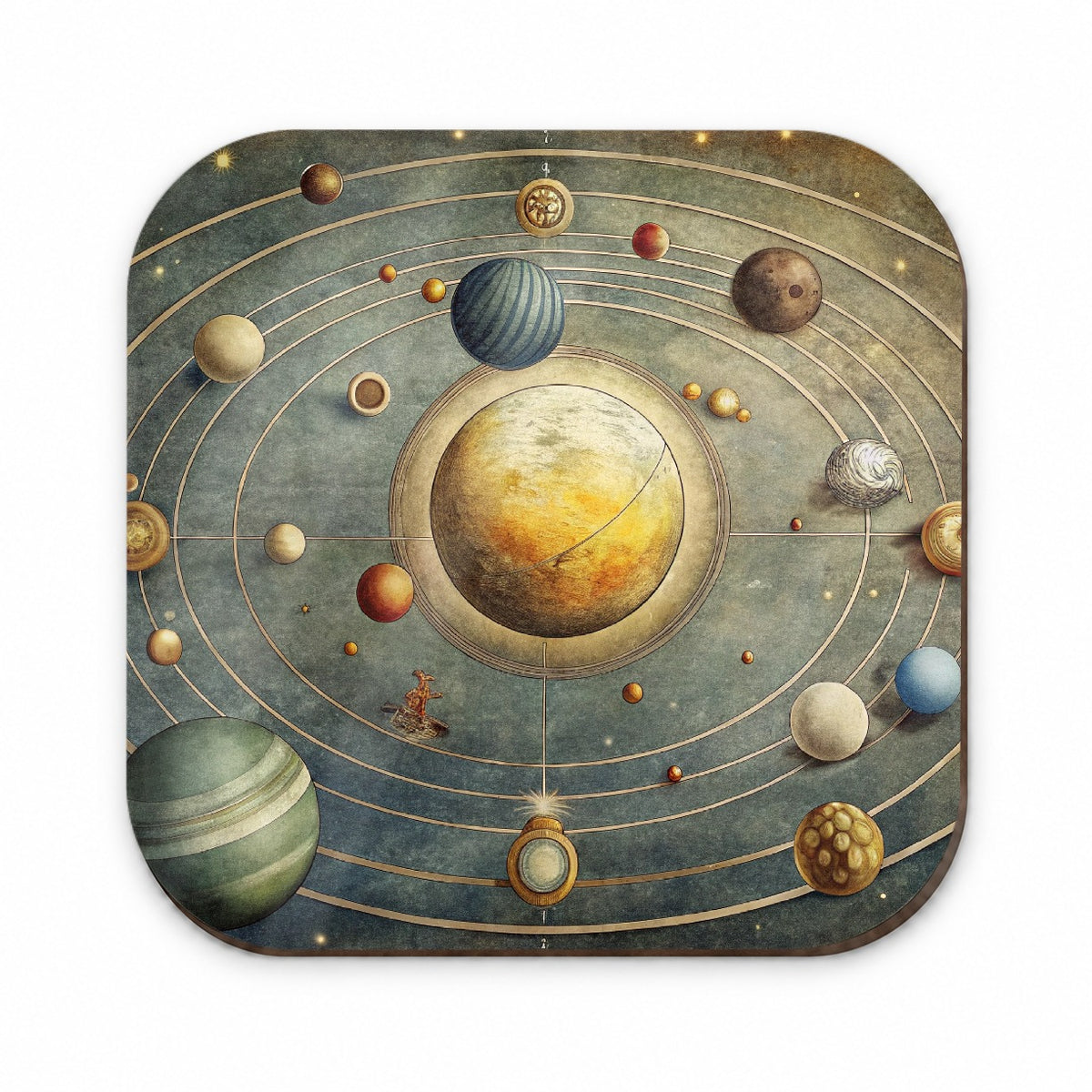 Vintage Solar System Map Fridge Magnet