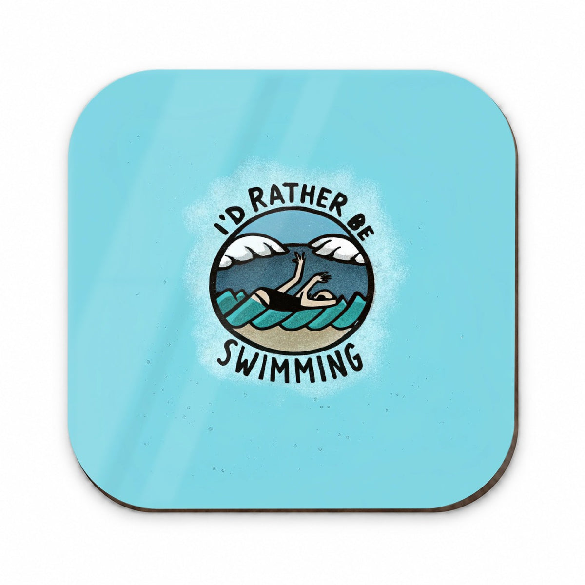 I'd Rather Be Swimming Fridge Magnet
