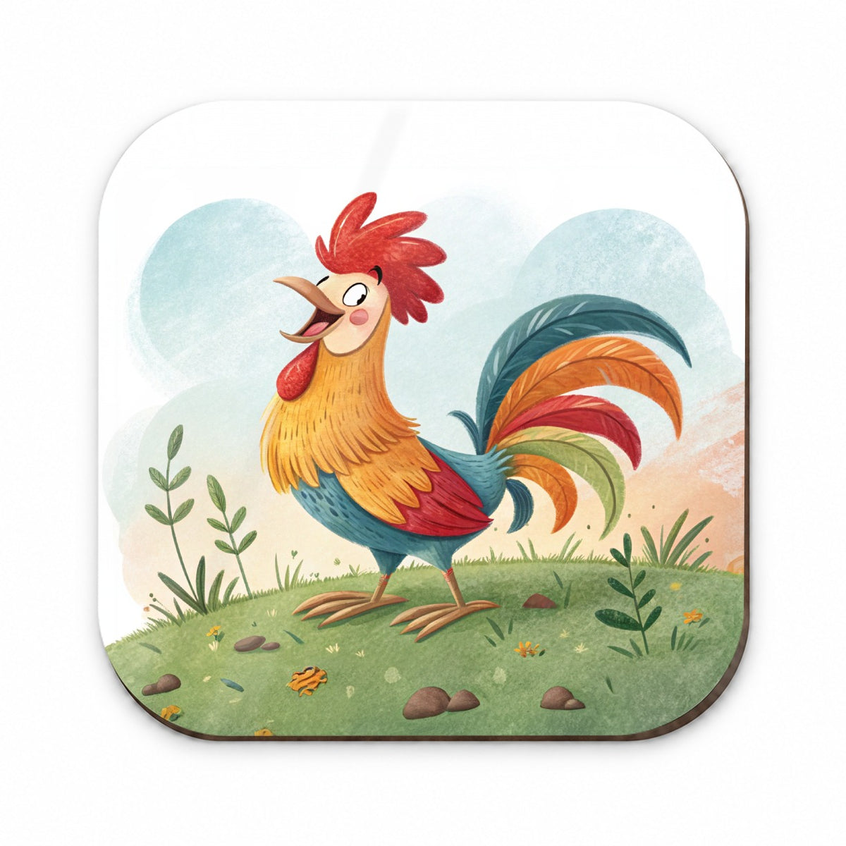 Happy Rooster Fridge Magnet