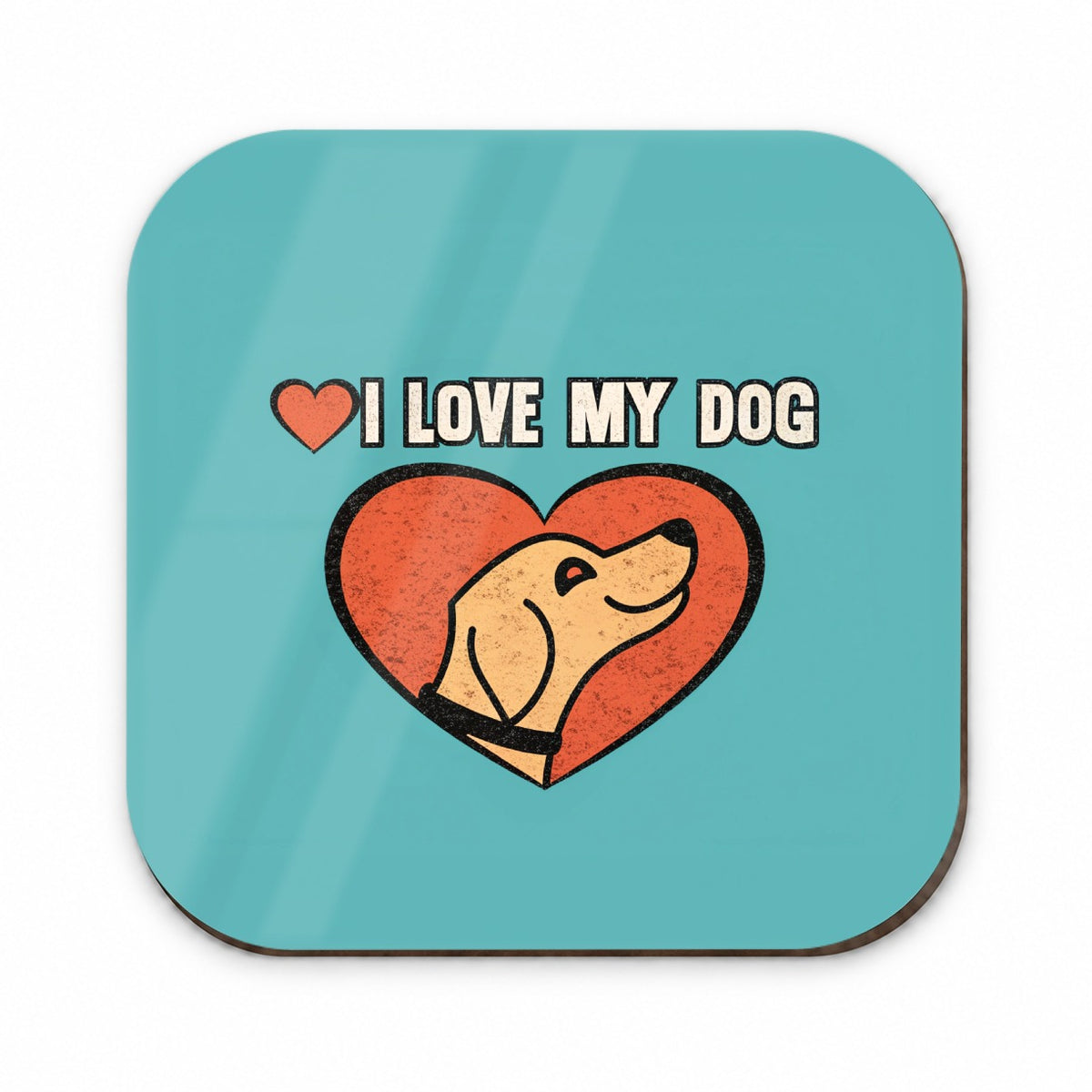 I Love My Dog Blue Fridge Magnet