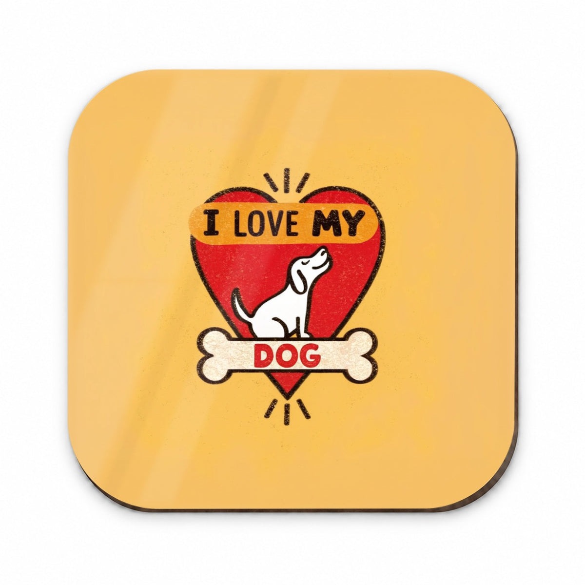 I Love My Dog Heart Fridge Magnet
