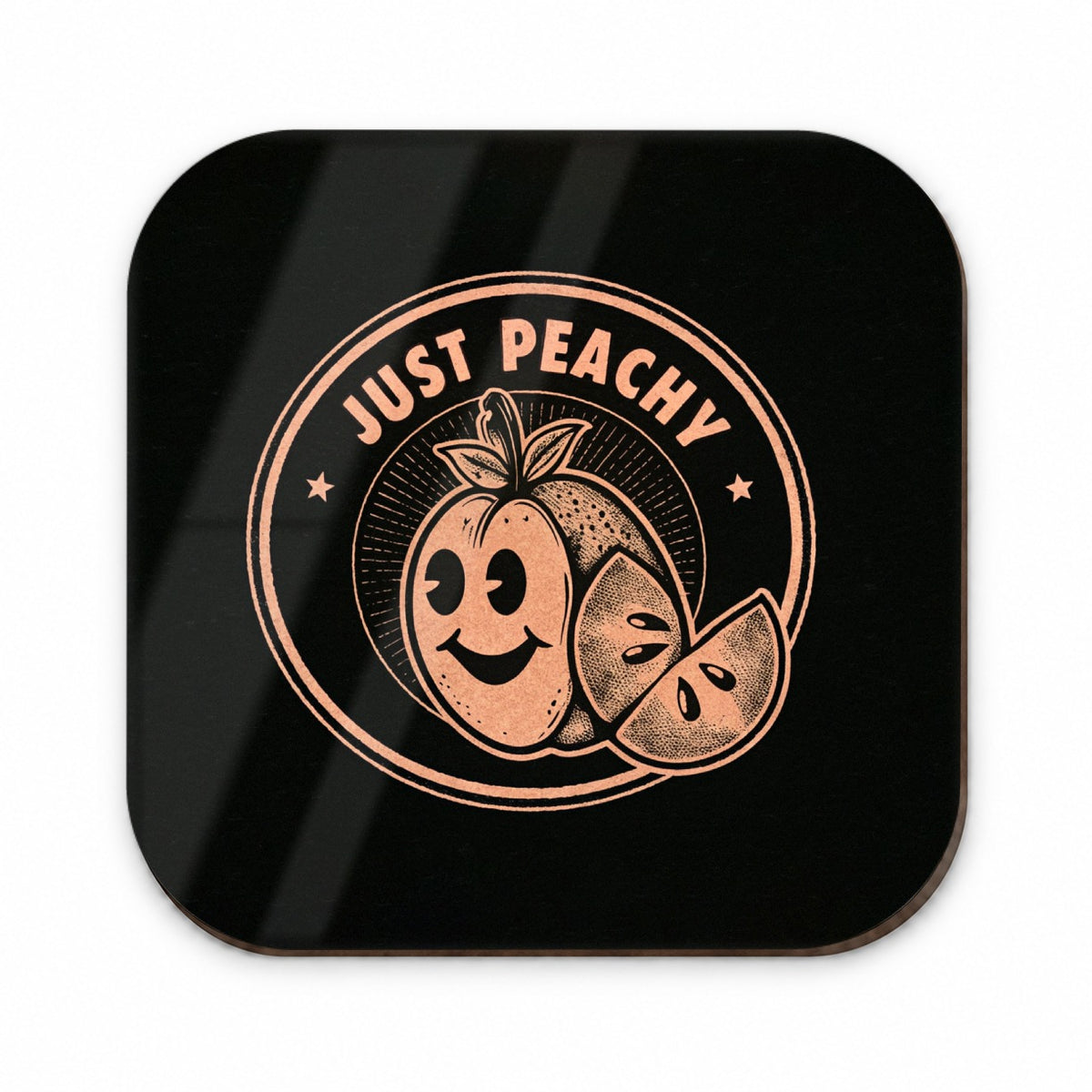Just Peachy Black Background Fridge Magnet