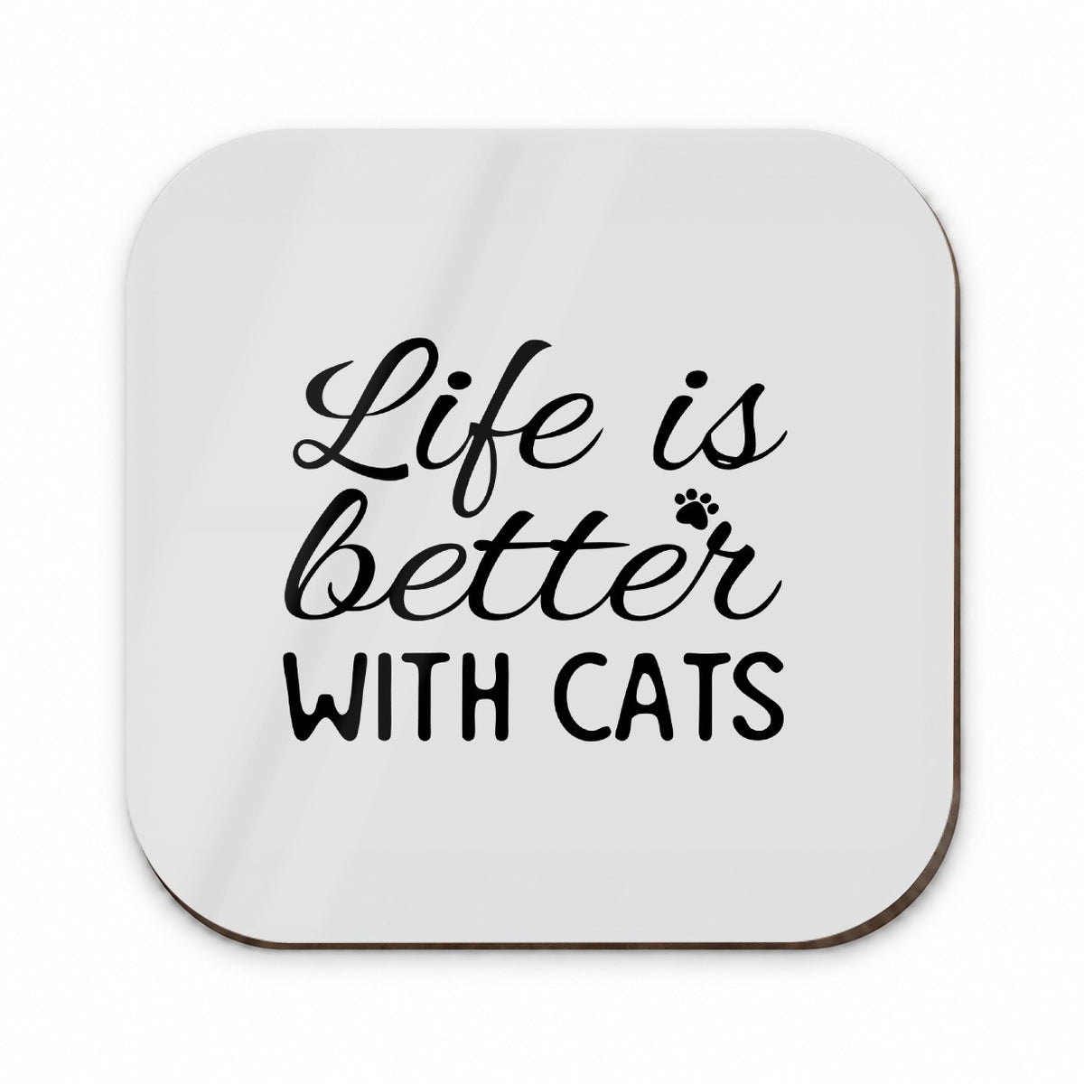 Life Is Better With Cats Gray Black Fridge Magnet