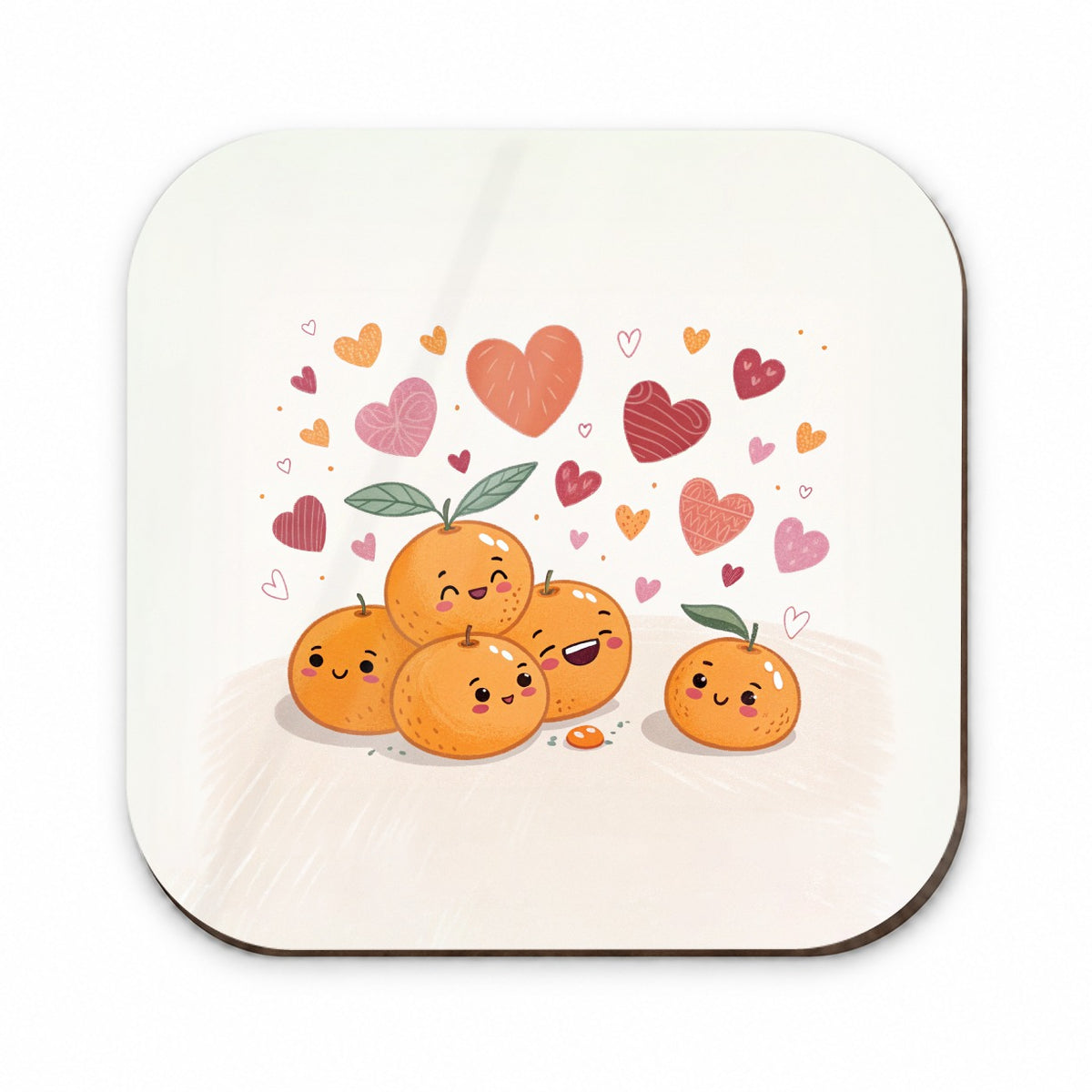 Kawaii Tangerines Hearts Fridge Magnet