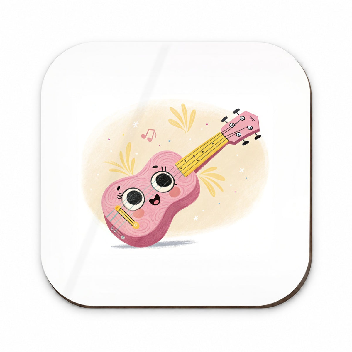 Kawaii Ukulele Pink Music Fridge Magnet