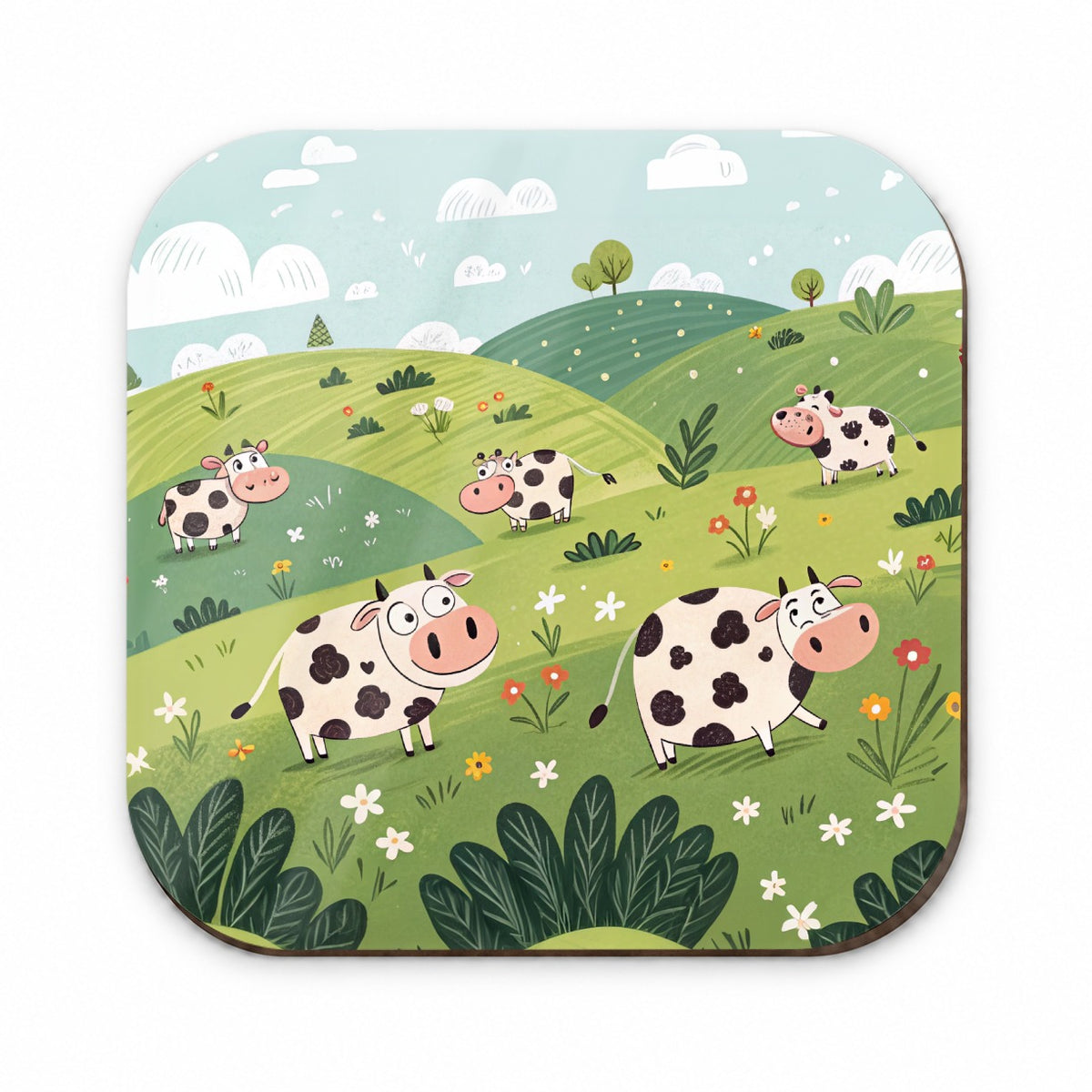 Scattered Cows Fridge Magnet