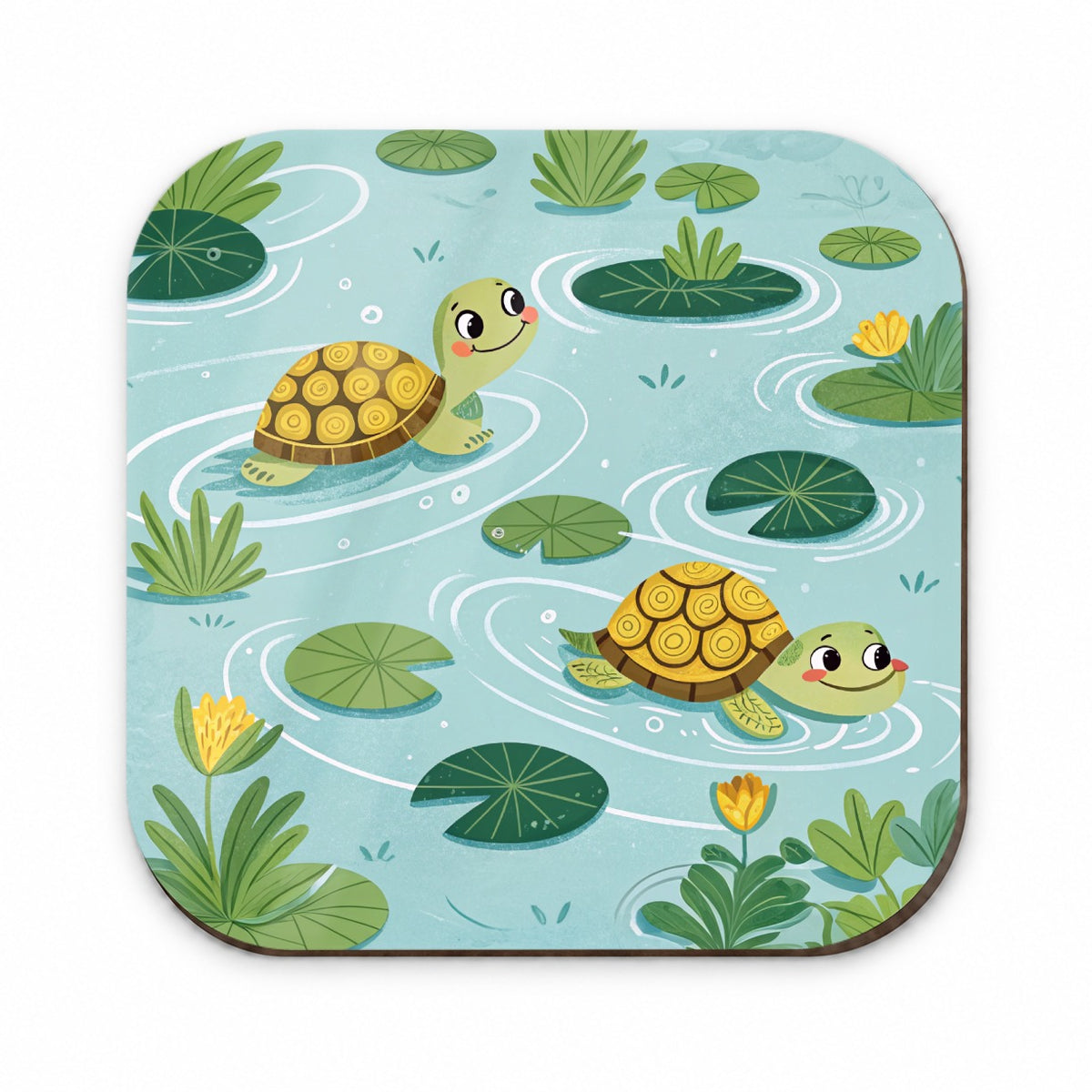 Turtles Swimming In Pond Fridge Magnet