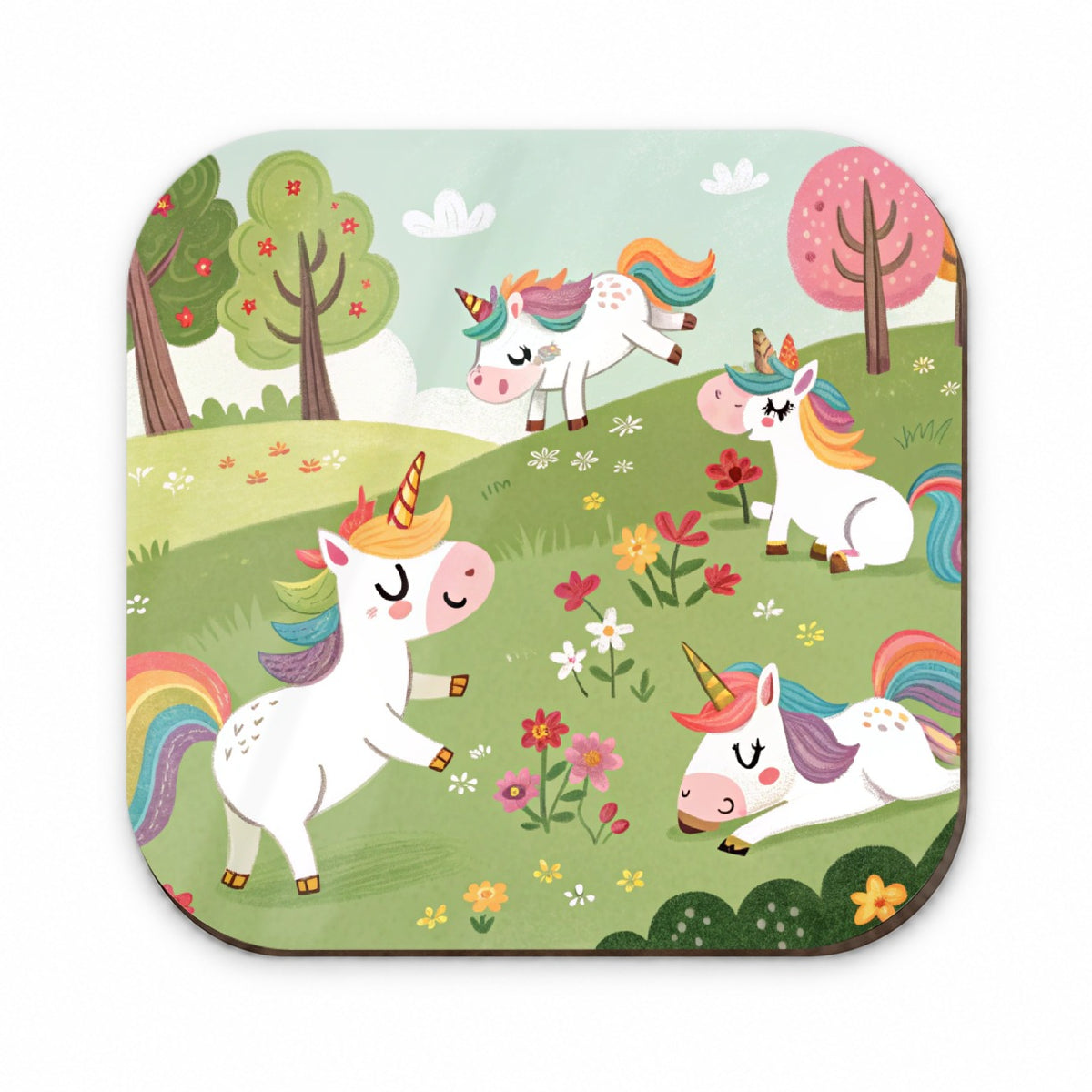Unicorns Playing Cute Fridge Magnet