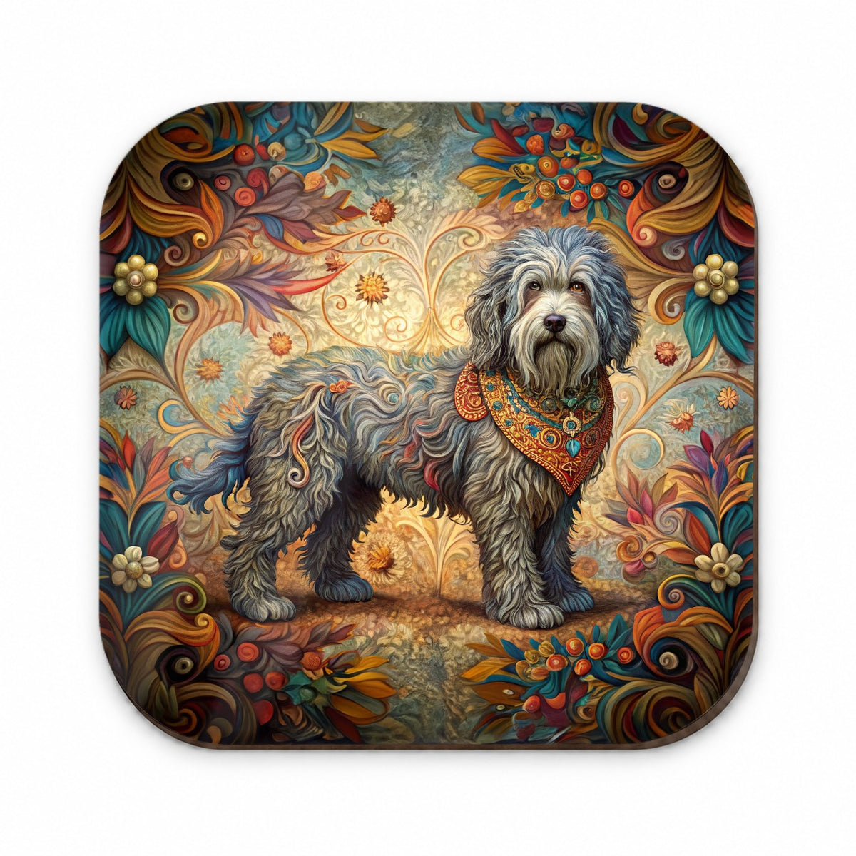 Barbet Dog Art Nouveau Fridge Magnet