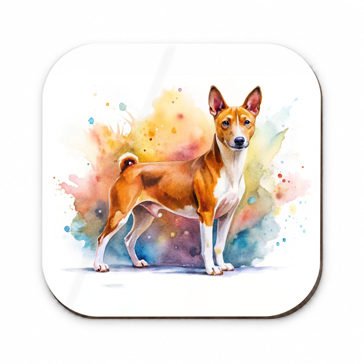 Basenji Dog Watercolor Style Fridge Magnet