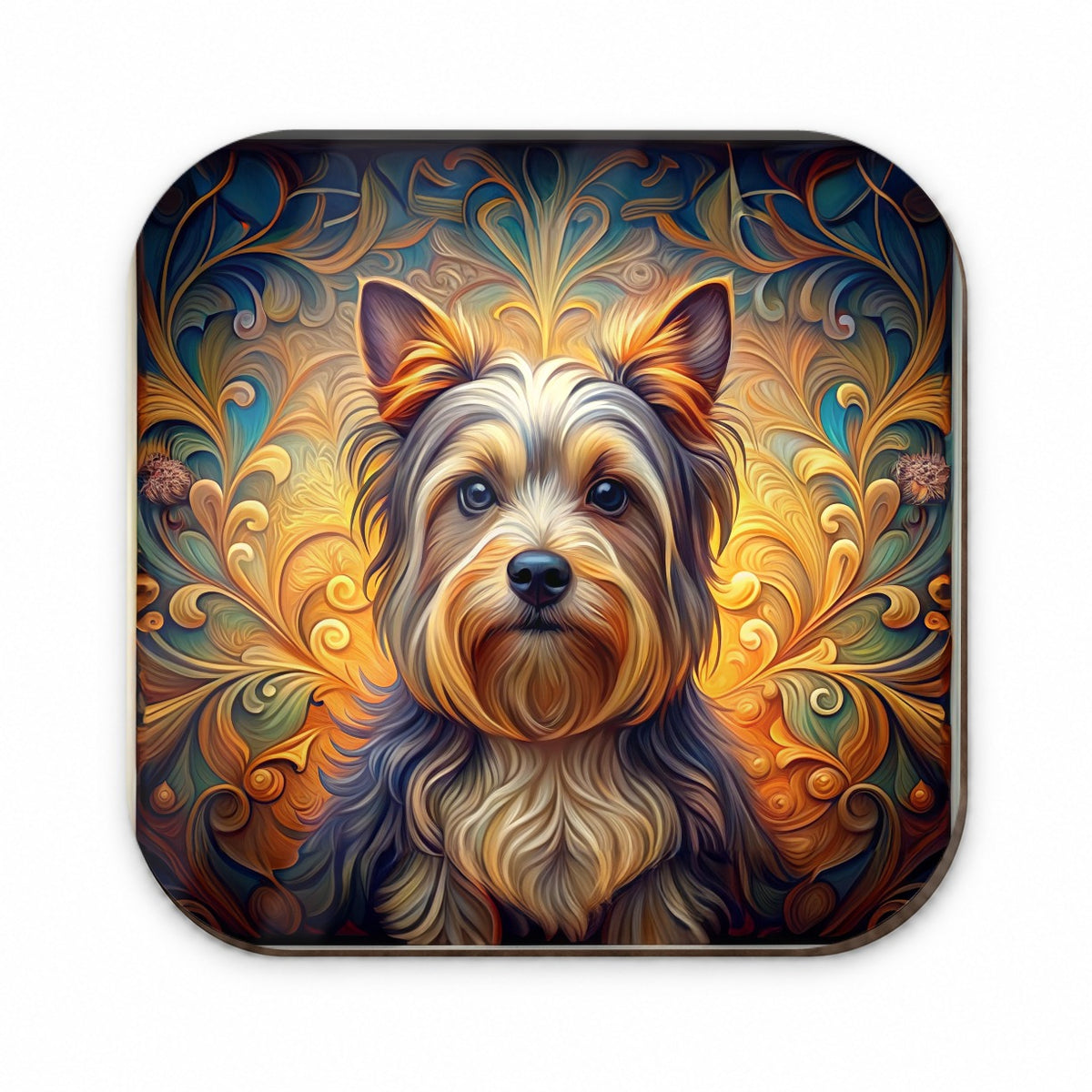 Biewer Terrier Dog Art Nouveau Fridge Magnet