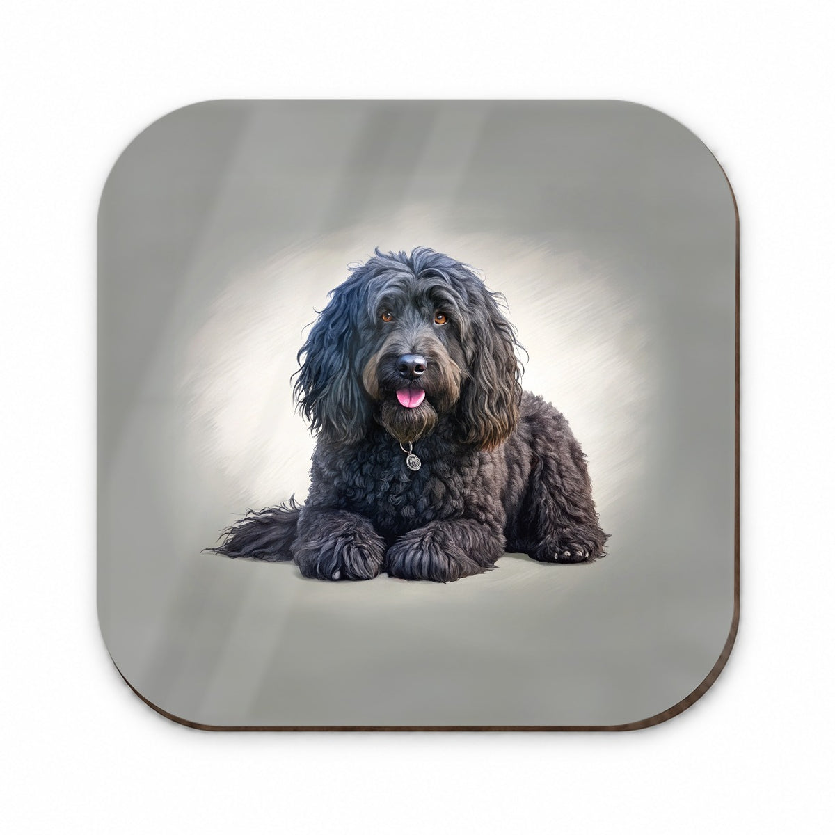 Black Russian Terrier Dog Illustration Fridge Magnet