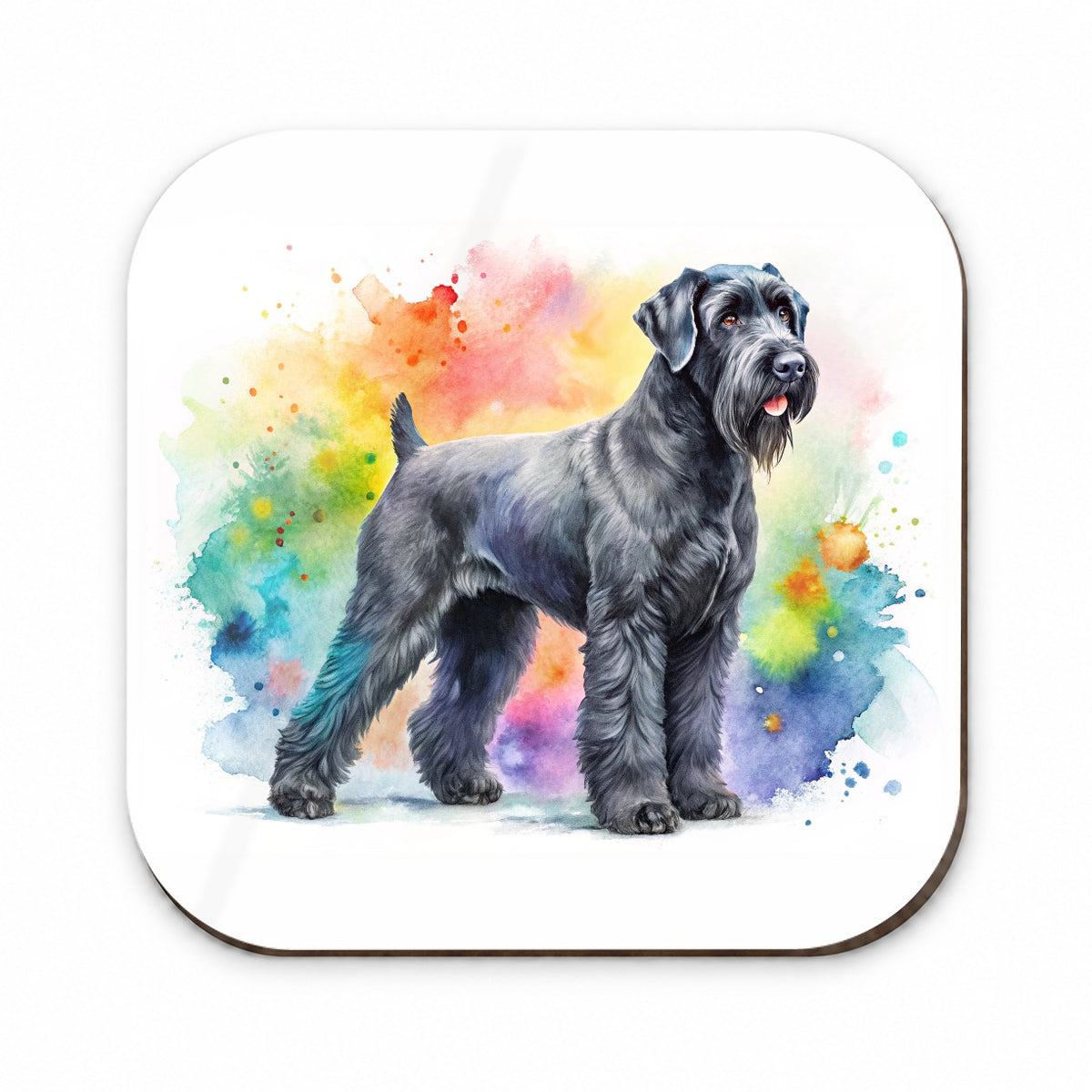 Black Russian Terrier Dog Watercolor Style Fridge Magnet