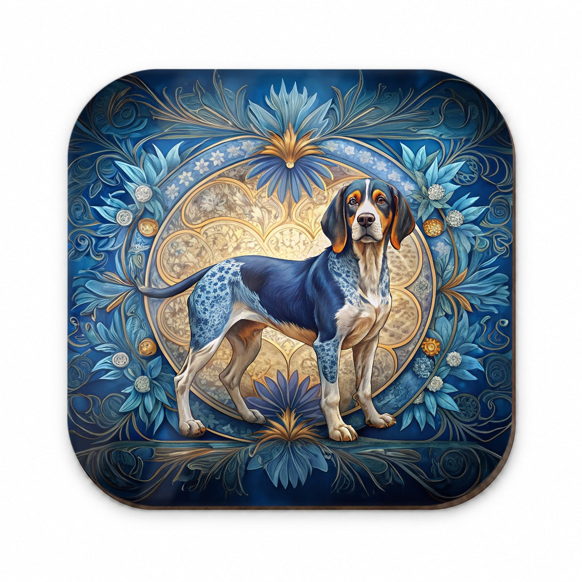 Bluetick Coonhound Dog Art Nouveau Fridge Magnet