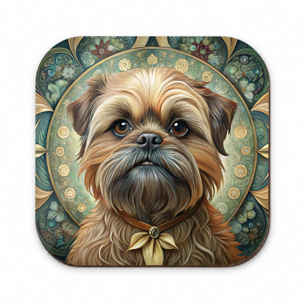 Brussels Griffon Dog Art Nouveau Fridge Magnet