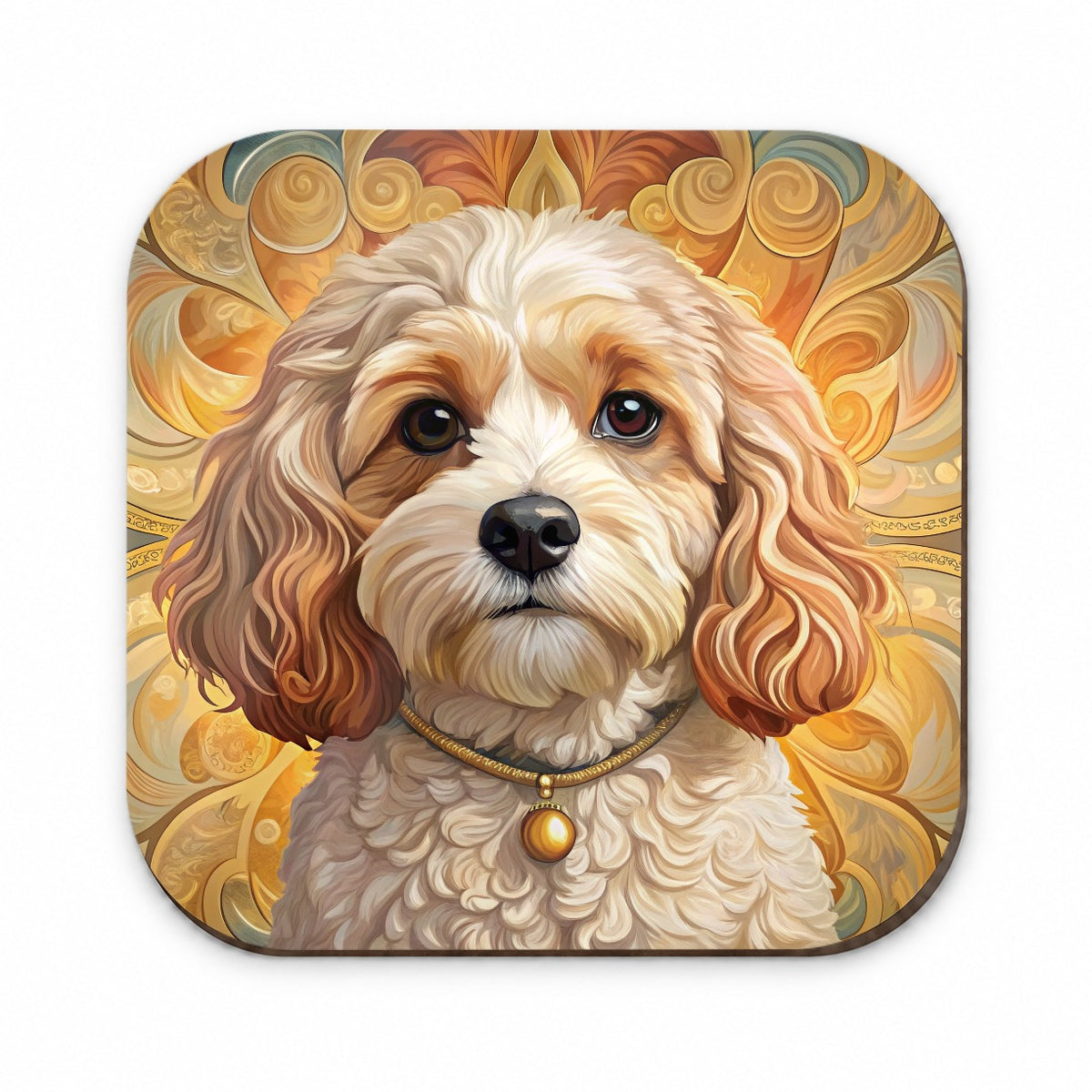 Cavachon Dog Art Nouveau Fridge Magnet