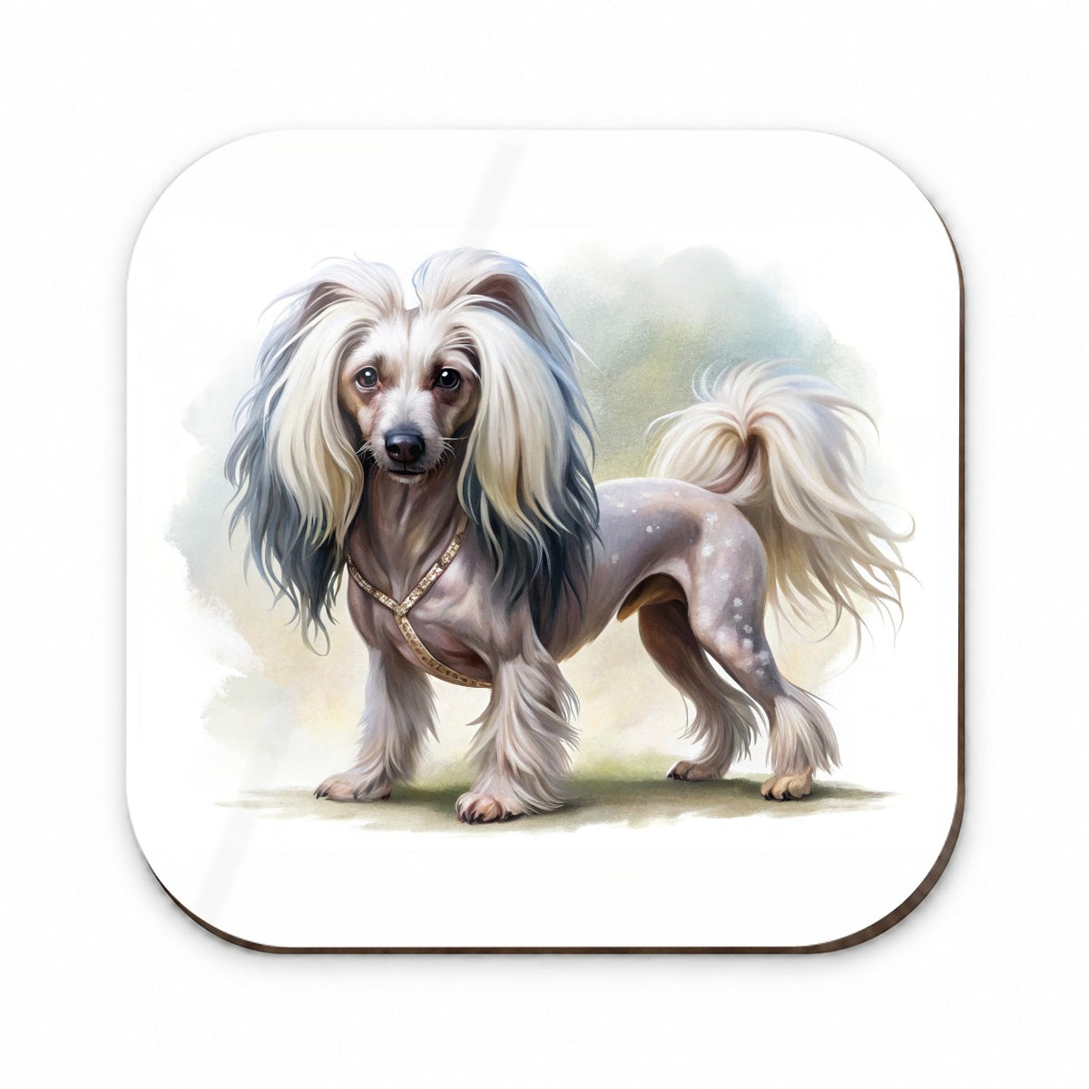 Chinese Crested Dog Illustration Fridge Magnet