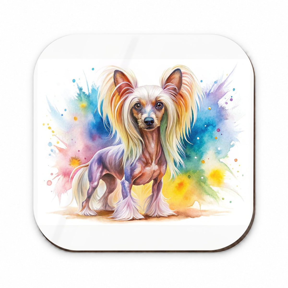 Chinese Crested Dog Watercolor Style Fridge Magnet