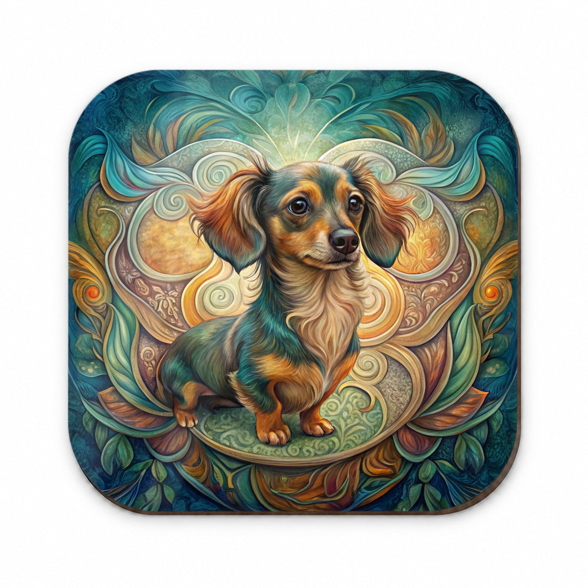 Chiweenie Dog Art Nouveau Fridge Magnet