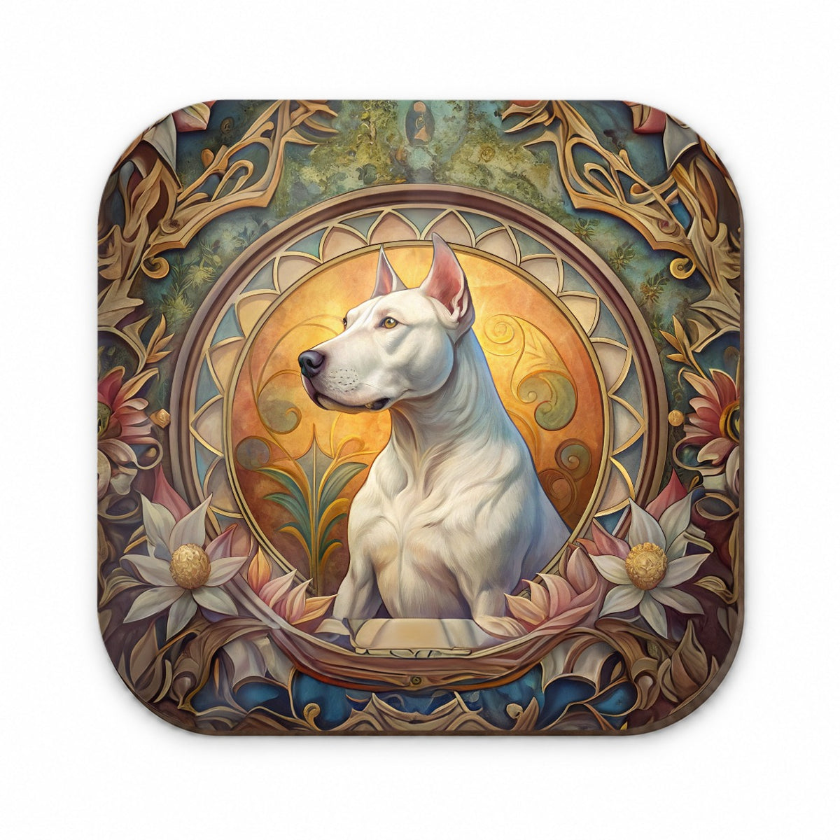 Dogo Argentino Dog Art Nouveau Fridge Magnet