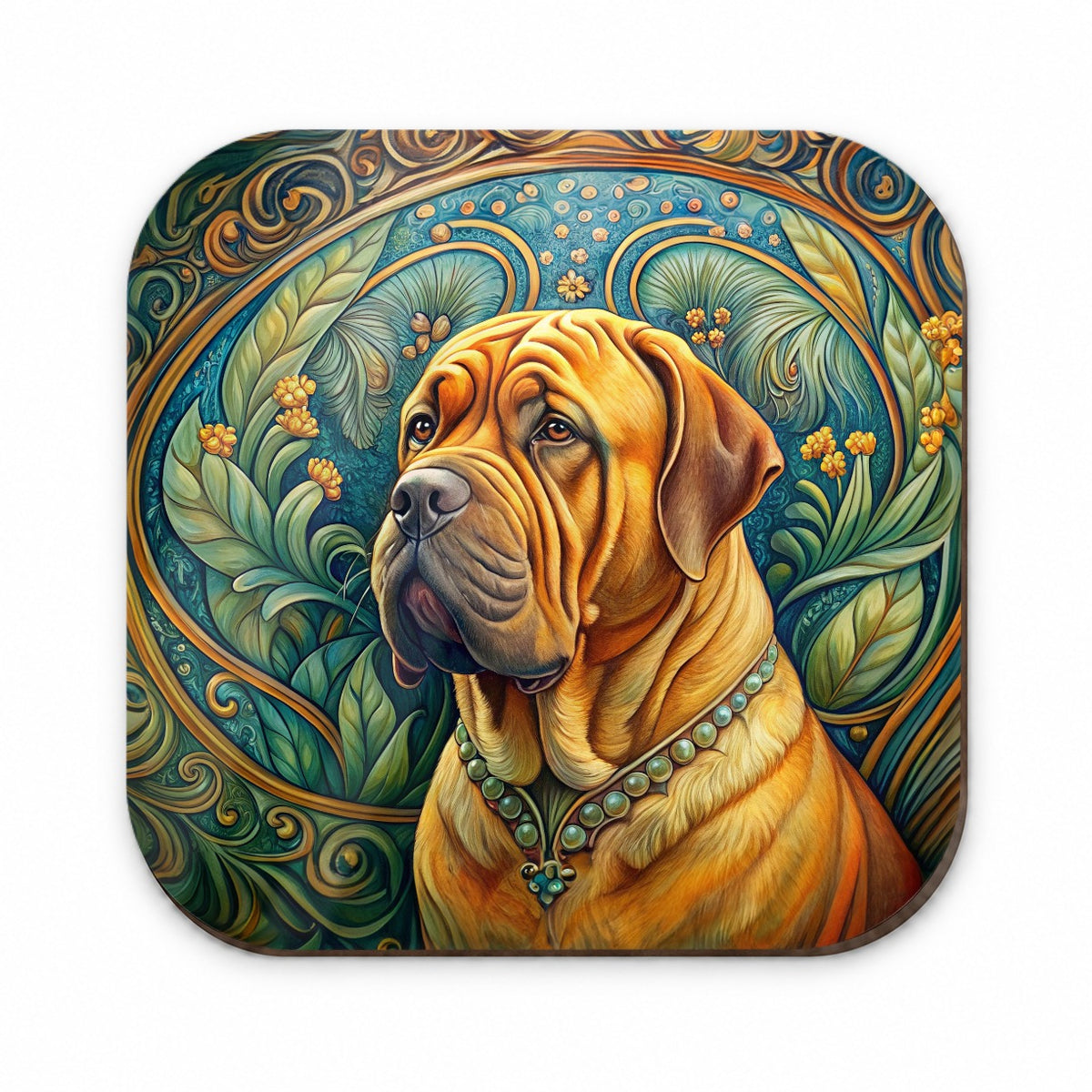 Dogues De Bordeaux Dog Art Nouveau Fridge Magnet