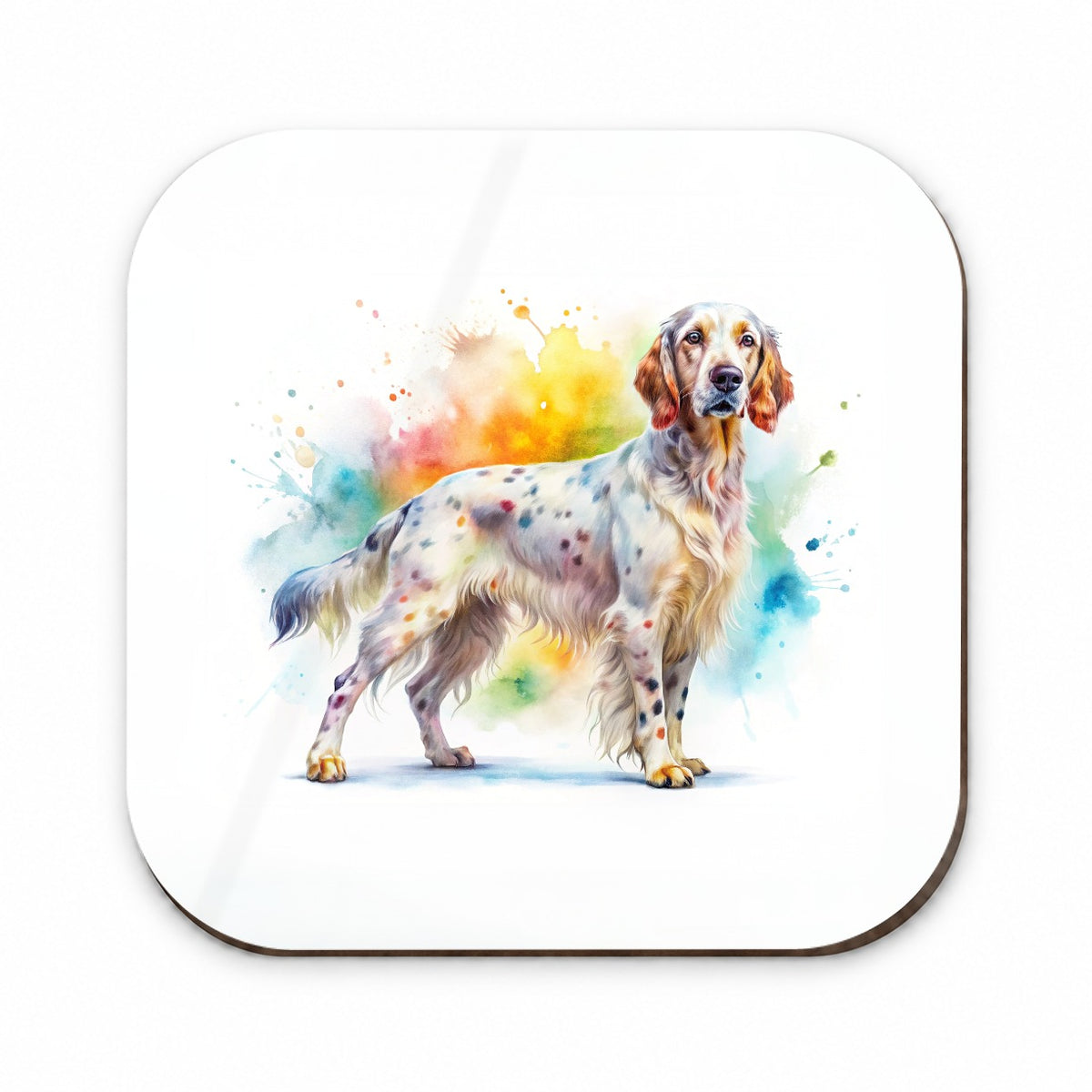 English Setter Dog Watercolor Style Fridge Magnet