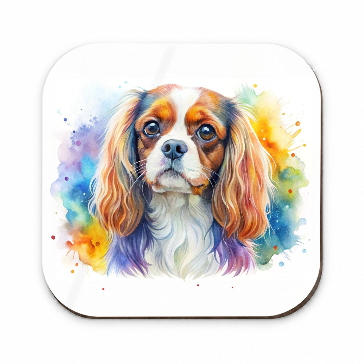 English Toy Spaniel Dog Watercolor Style Fridge Magnet