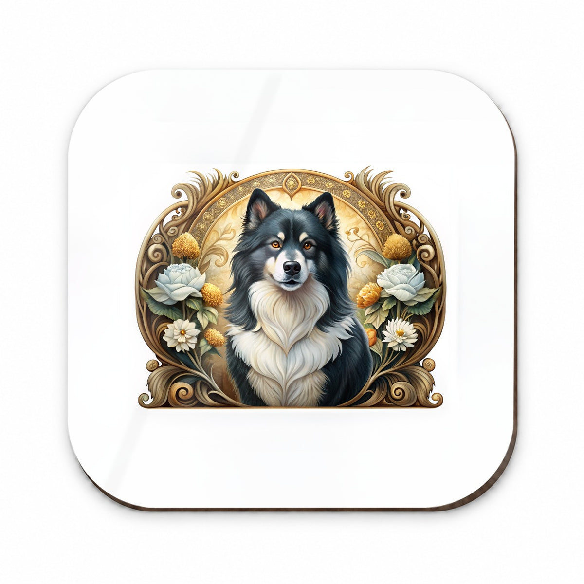 Finnish Lapphund Dog Art Nouveau Fridge Magnet