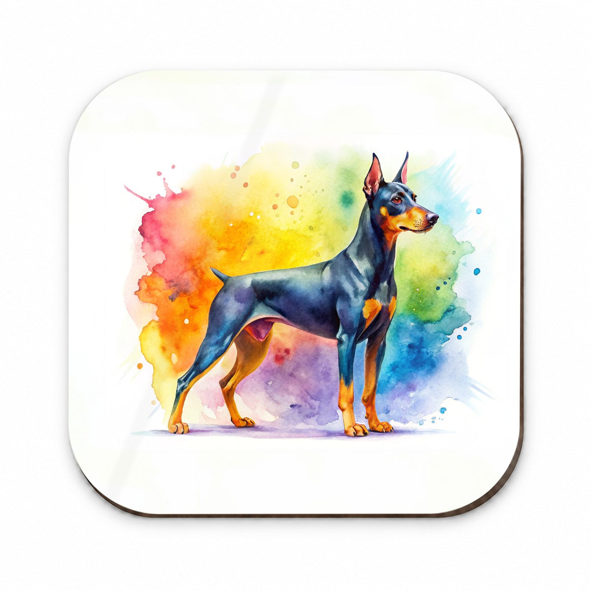 German Pinscher Dog Watercolor Style Fridge Magnet