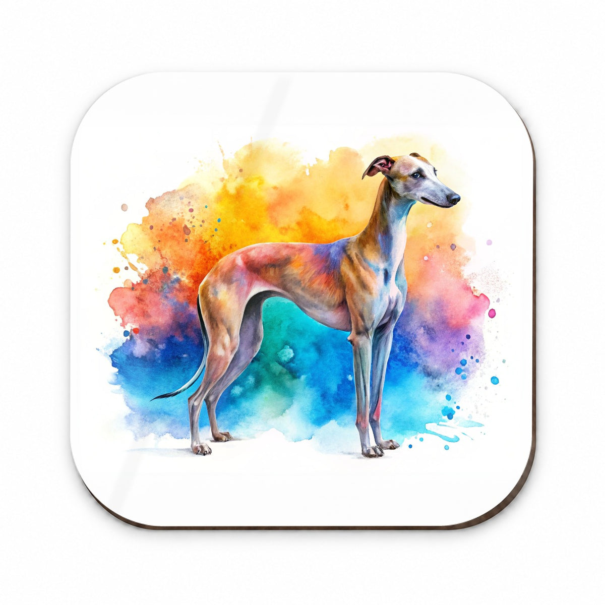 Greyhound Dog Watercolor Style Fridge Magnet