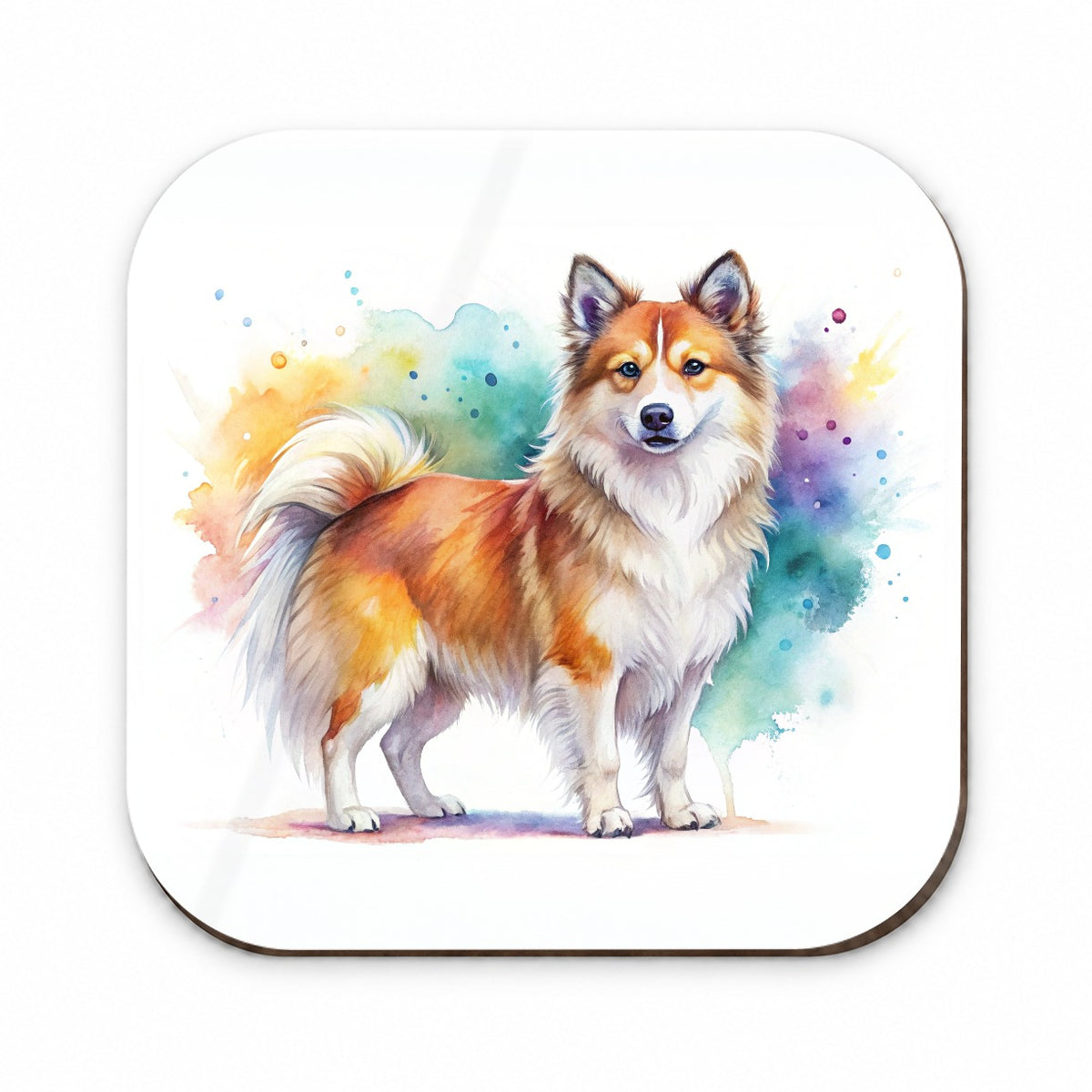 Icelandic Sheepdog Dog Watercolor Style Fridge Magnet