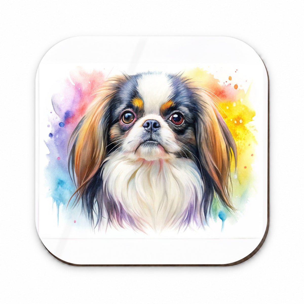 Japanese Chin Dog Watercolor Style Fridge Magnet
